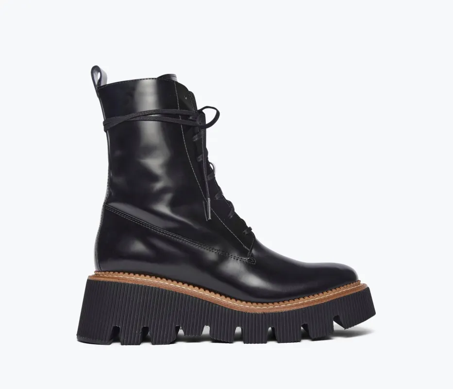 BILLIE PLATFORM COMBAT BOOT made by Freda Salvador