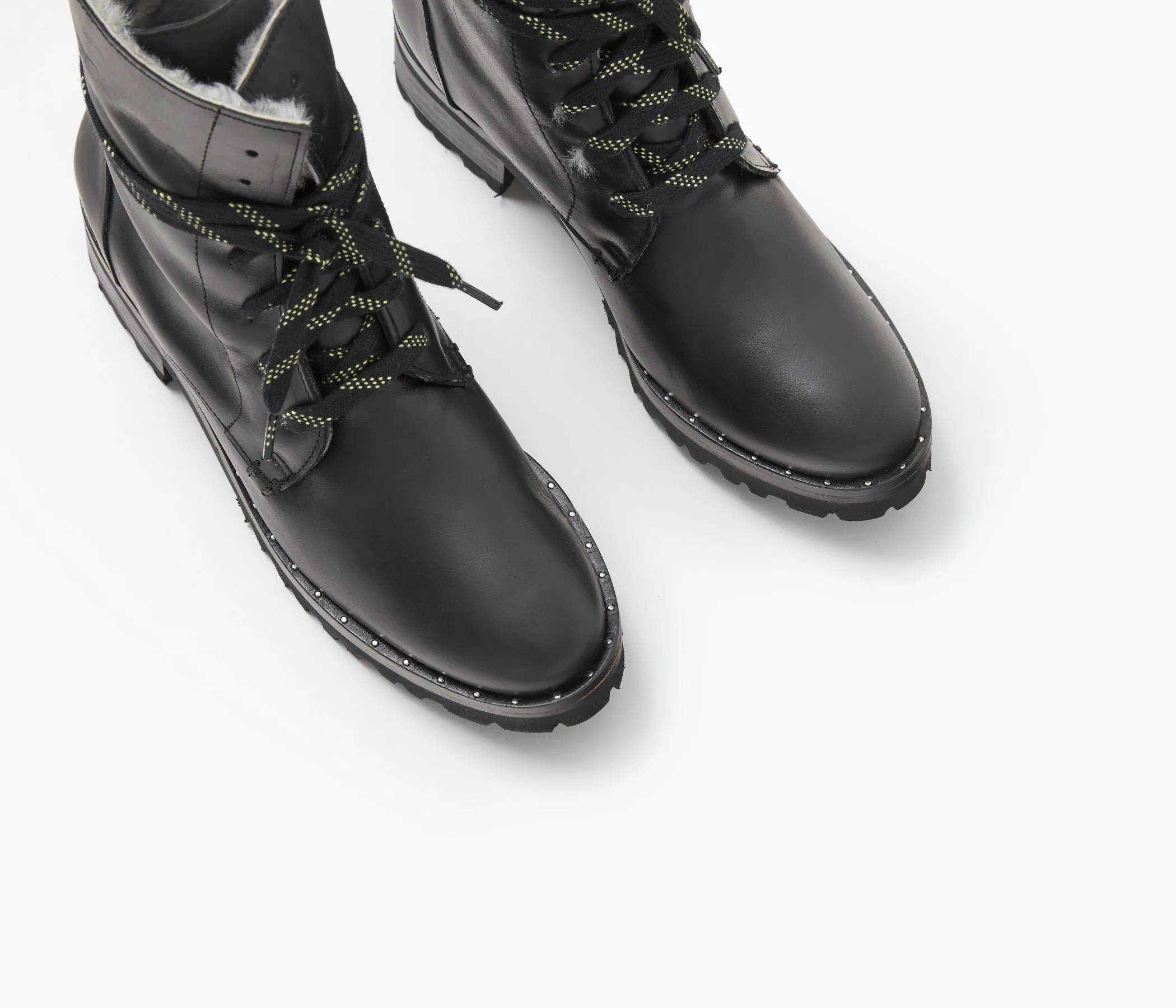 HIKE SHEARLING COMBAT BOOT sold by Freda Salvador product image thumbnail 3
