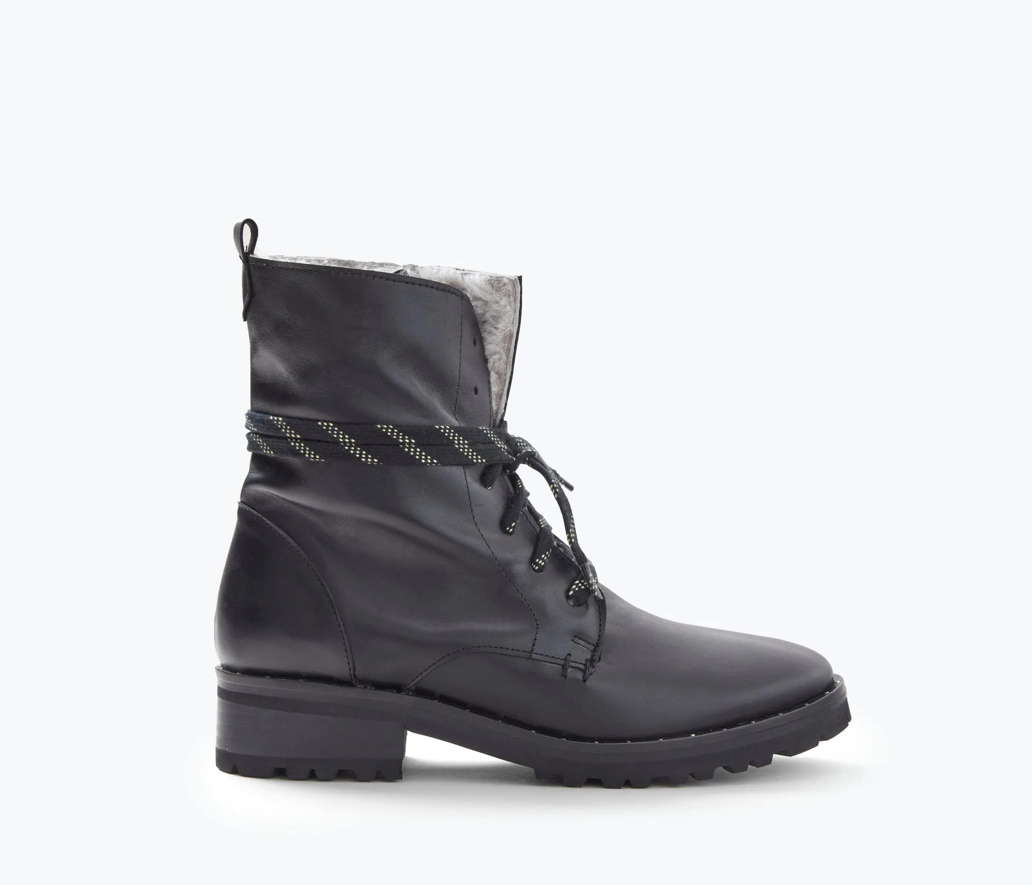 HIKE SHEARLING COMBAT BOOT sold by Freda Salvador