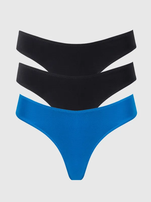 Bailey Stretch Cotton Tanga 3 Pack made by Frederick's of Hollywood