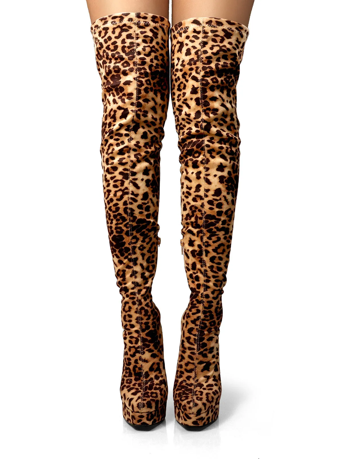 Jadore Stretchy Thigh High Boots sold by Frederick's of Hollywood product image thumbnail 4