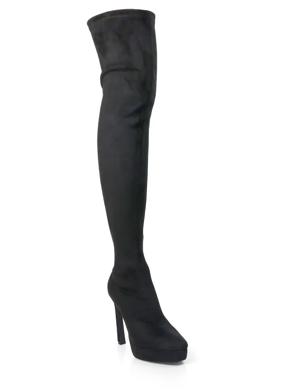 Jadore Stretchy Thigh High Boots sold by Frederick's of Hollywood