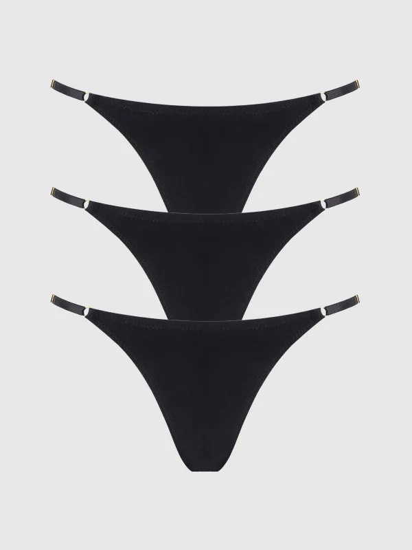 Bailey Stretch Cotton Bikini 3 Pack made by Frederick's of Hollywood
