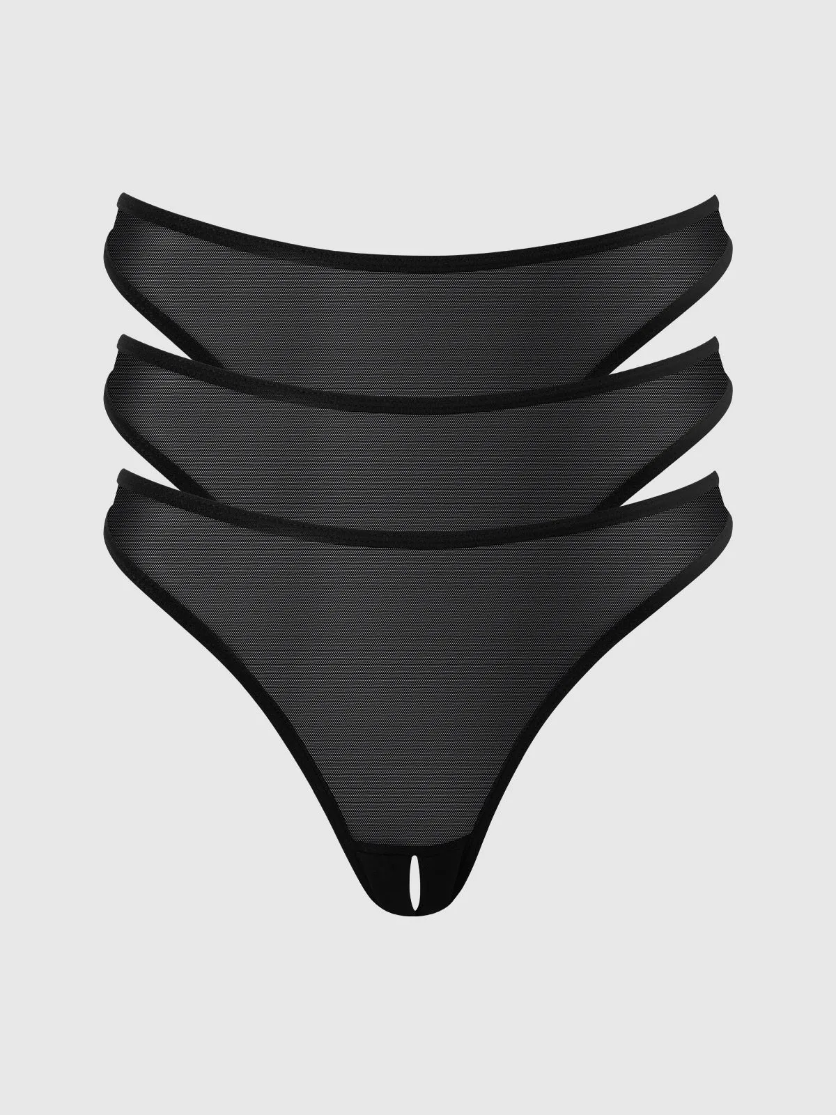 Vivienne Open Crotch Mesh Hipster 3 Pack sold by Frederick's of Hollywood