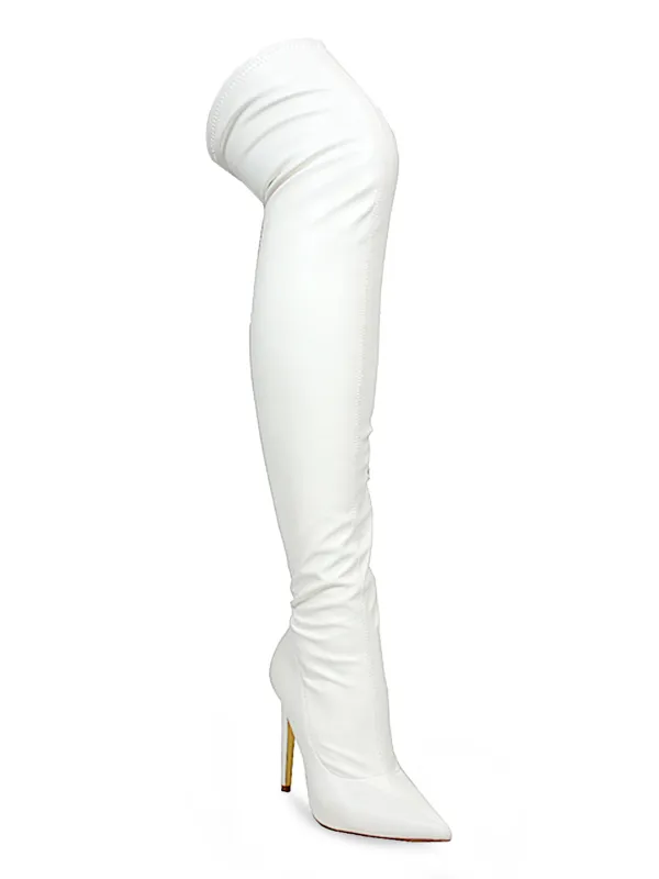 Gisele Stretchy Overknee Heeled Boots sold by Frederick's of Hollywood