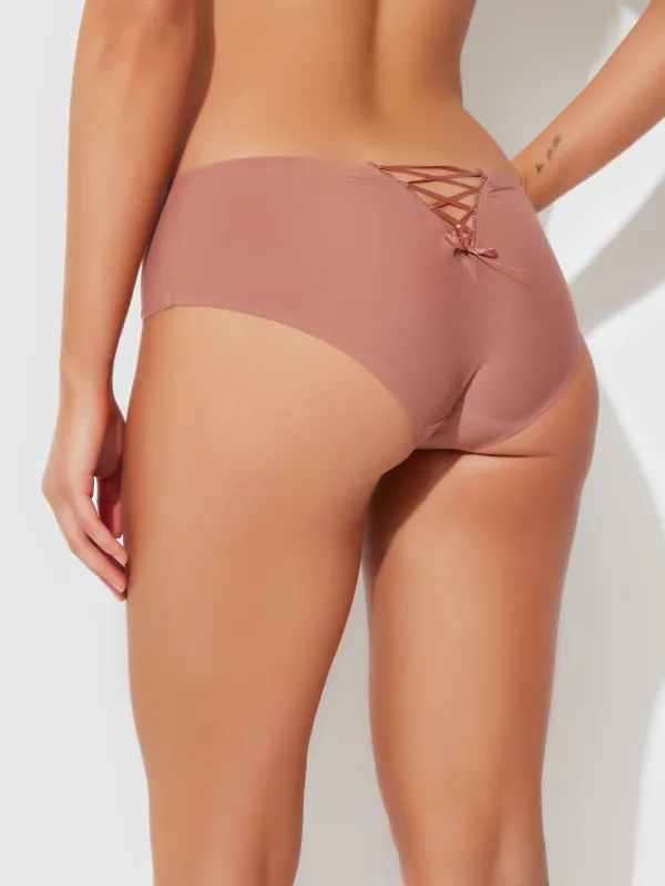 Natalia Micro Lace Up Back Hipster made by Frederick's of Hollywood