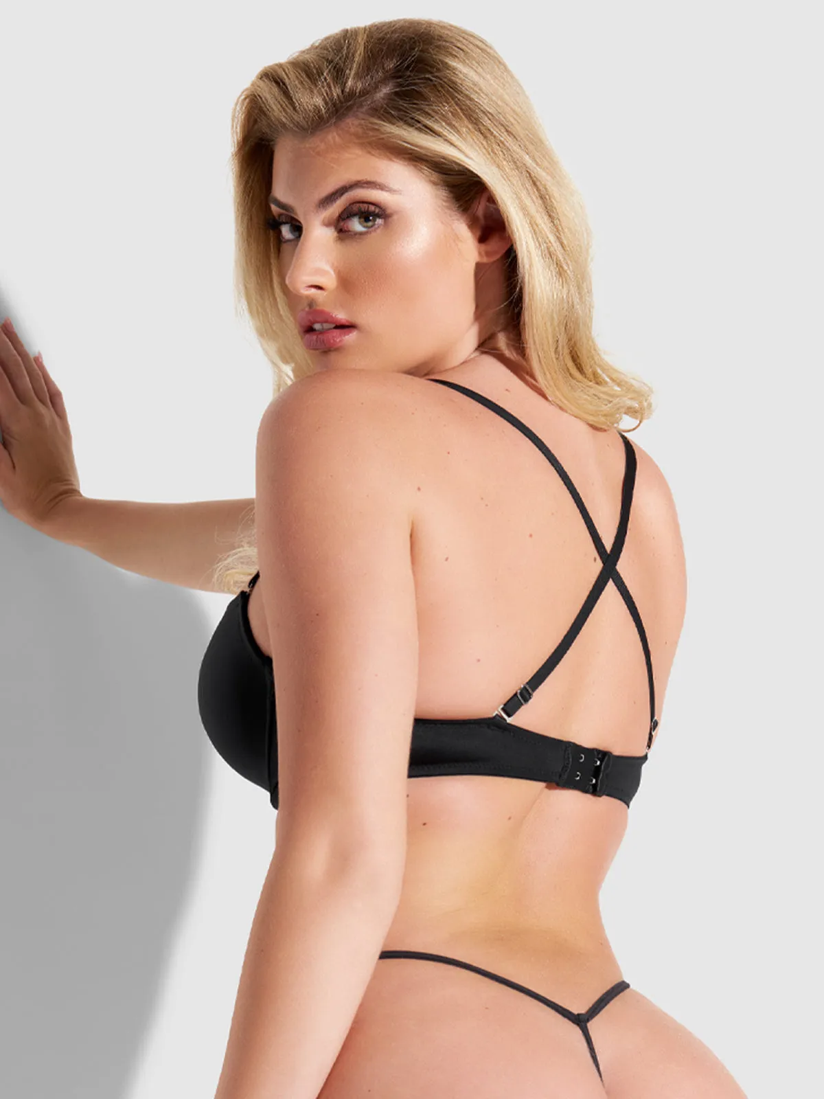 Hollywood Exxtreme Plunge Push Up Bra sold by Frederick's of Hollywood product image thumbnail 3