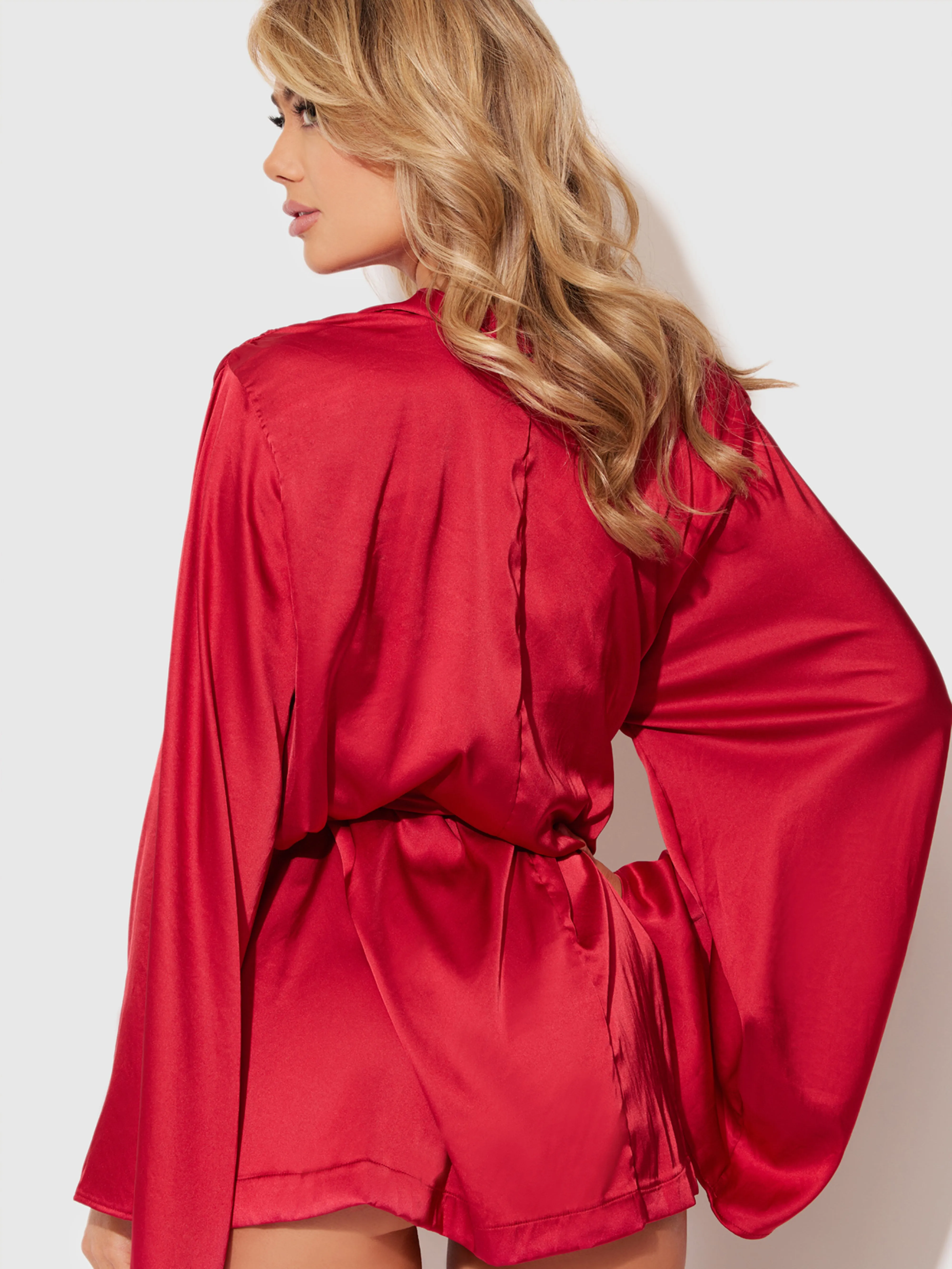 Petra Satin Short Robe sold by Frederick's of Hollywood product image thumbnail 2