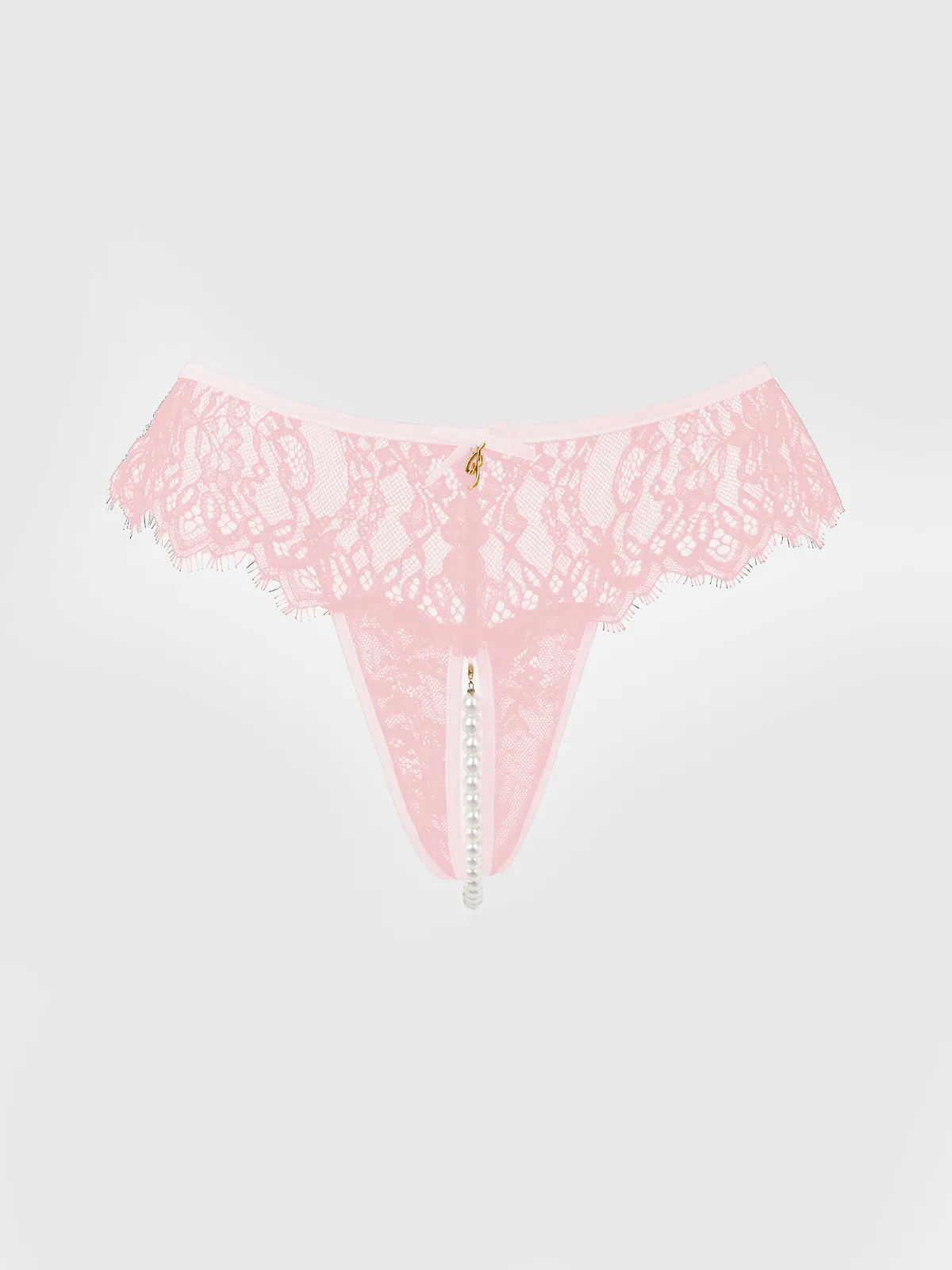 Rosalind Lace & Pearl Open Thong sold by Frederick's of Hollywood product image thumbnail 4