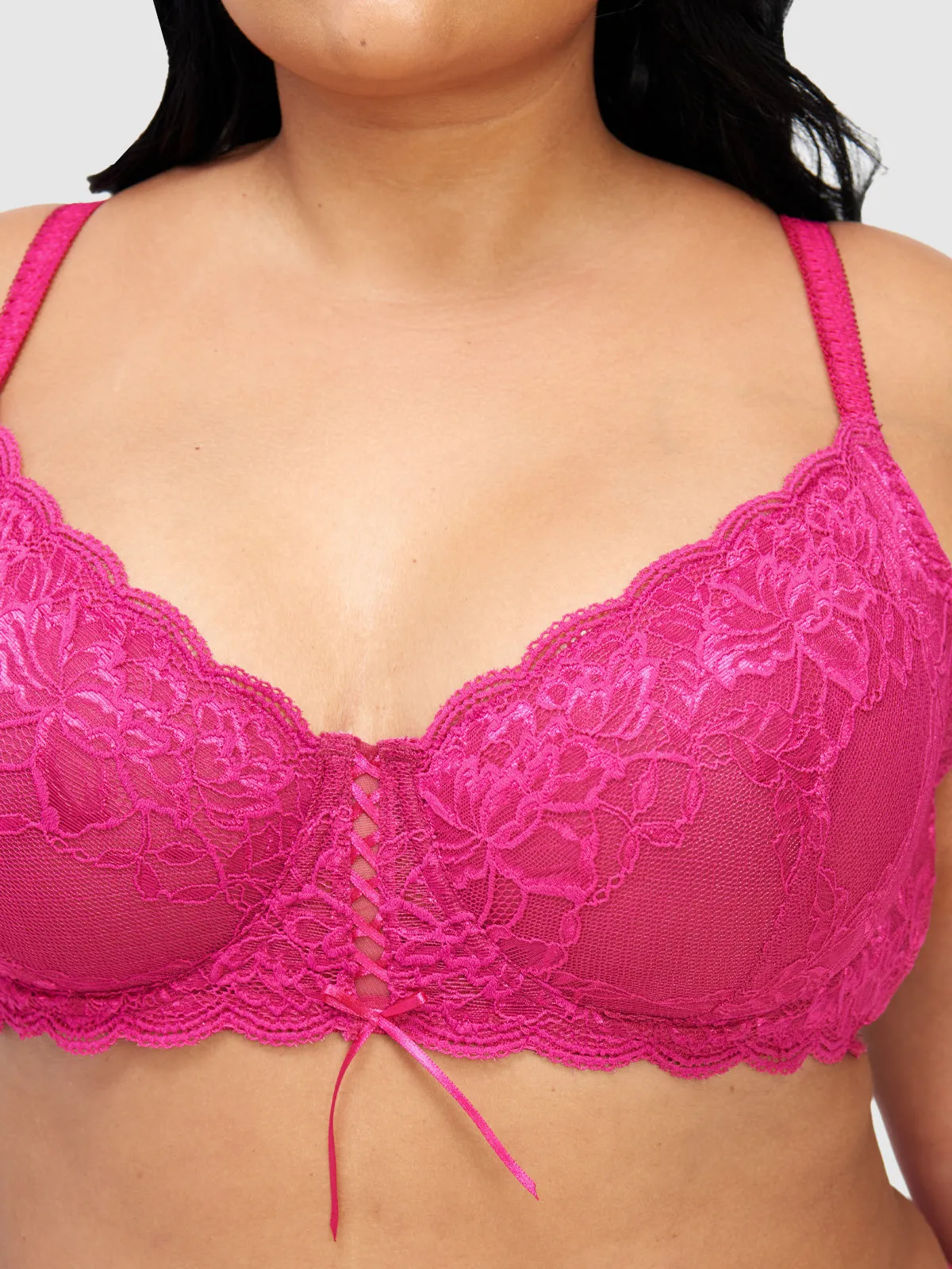 Charlotte Lace Full Figure Underwire Bra sold by Frederick's of Hollywood product image thumbnail 3