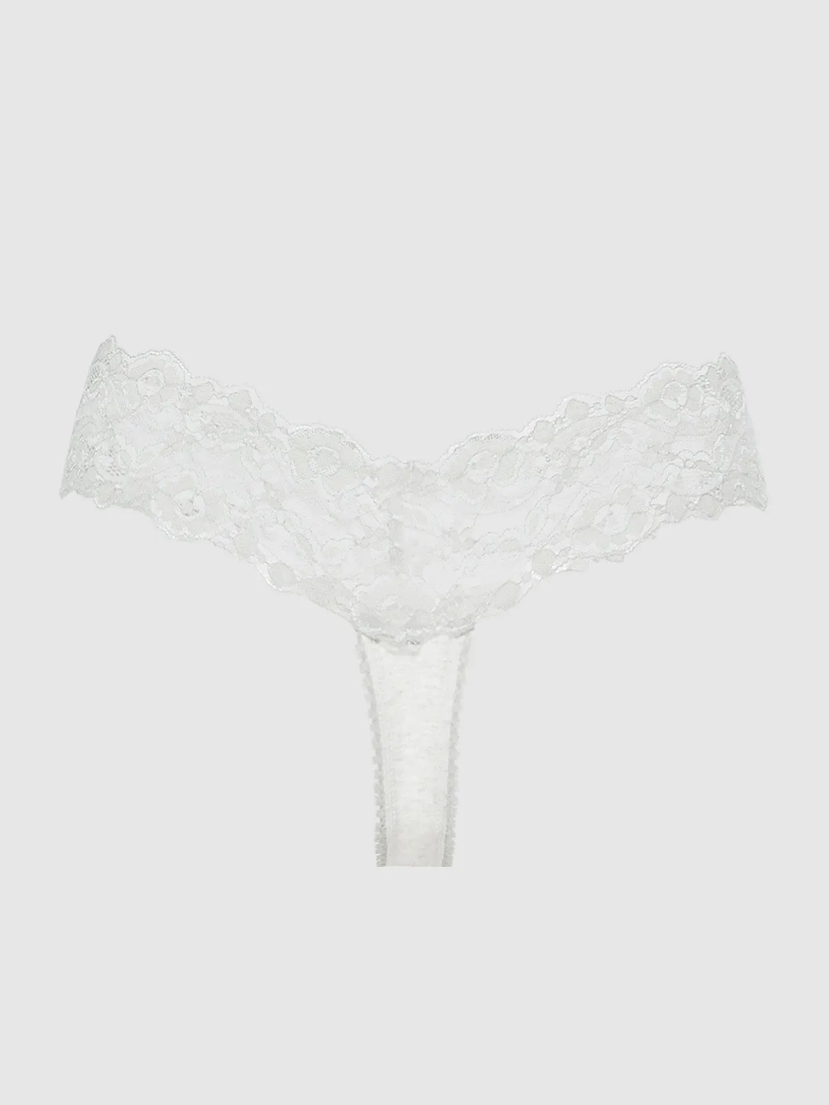 Bridget Stretch Cotton & Lace Thong sold by Frederick's of Hollywood product image thumbnail 4