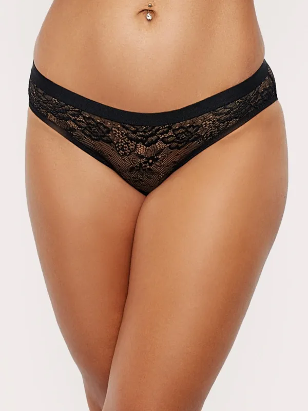 Fern Fishnet & Lace Hipster made by Frederick's of Hollywood