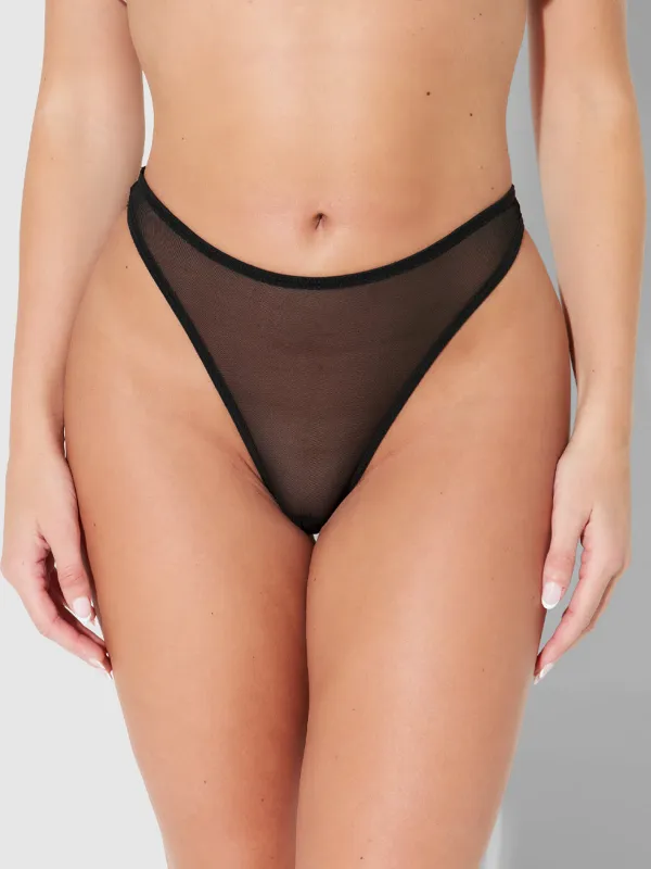 Vivienne Open Crotch Mesh Hipster made by Frederick's of Hollywood