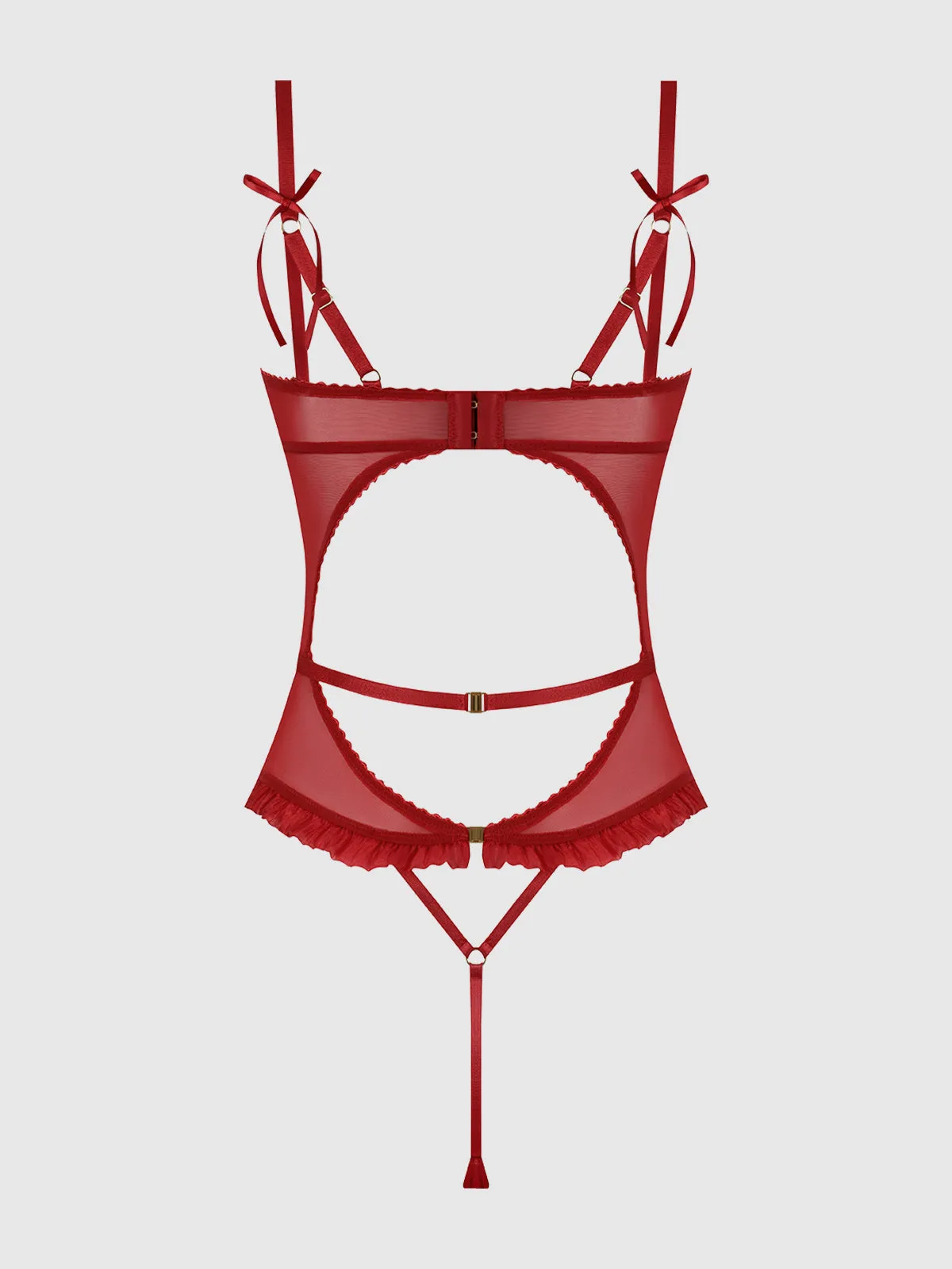 Angelica Lips Embroidery Cutout Teddy sold by Frederick's of Hollywood product image thumbnail 5