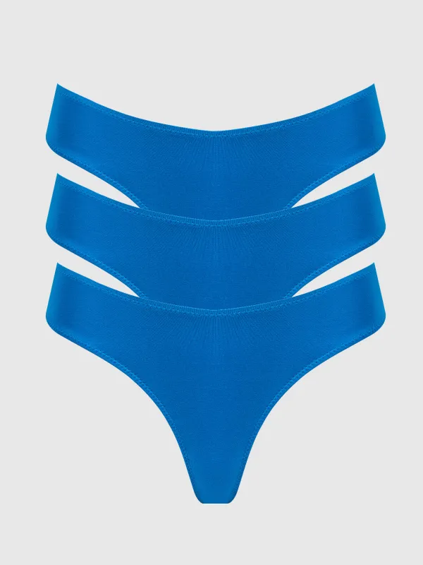 Bailey Stretch Cotton Tanga 3 Pack made by Frederick's of Hollywood