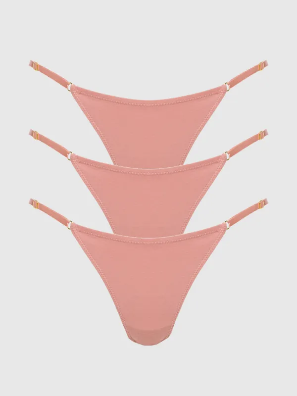 Bailey Stretch Cotton Bikini 3 Pack made by Frederick's of Hollywood
