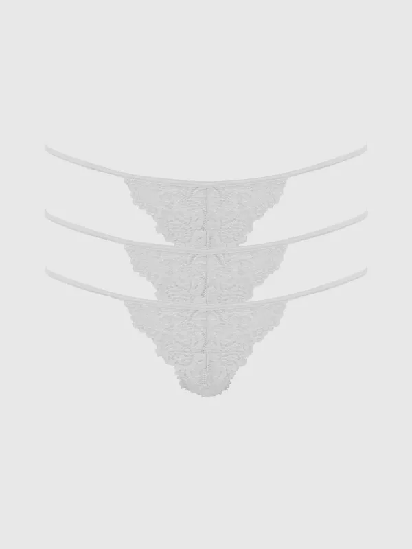 Jessica Lace Mini G-String 3 Pack made by Frederick's of Hollywood