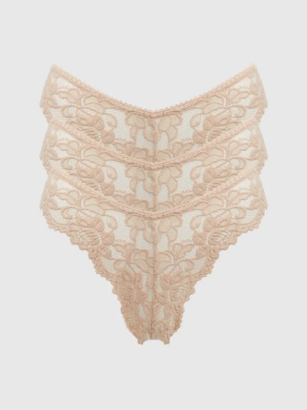 Jessica Lace Tanga 3 Pack made by Frederick's of Hollywood