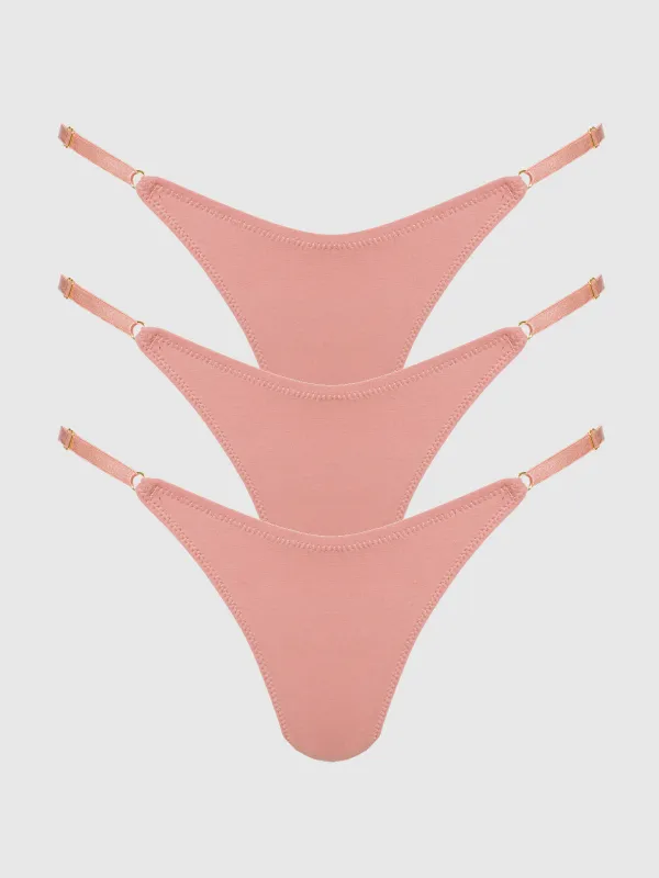 Bailey Stretch Cotton Thong 3 Pack made by Frederick's of Hollywood