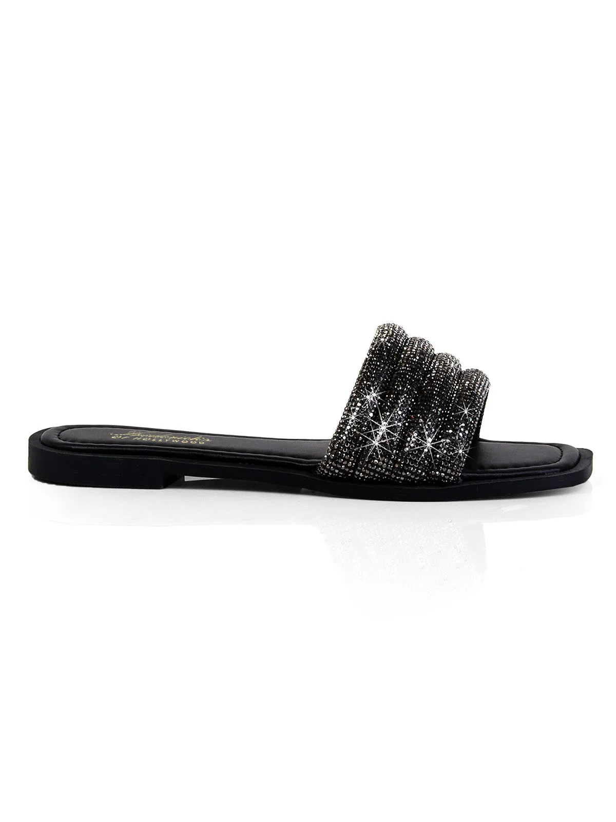 Jennifer Rhinestone Slide Sandals sold by Frederick's of Hollywood product image thumbnail 4