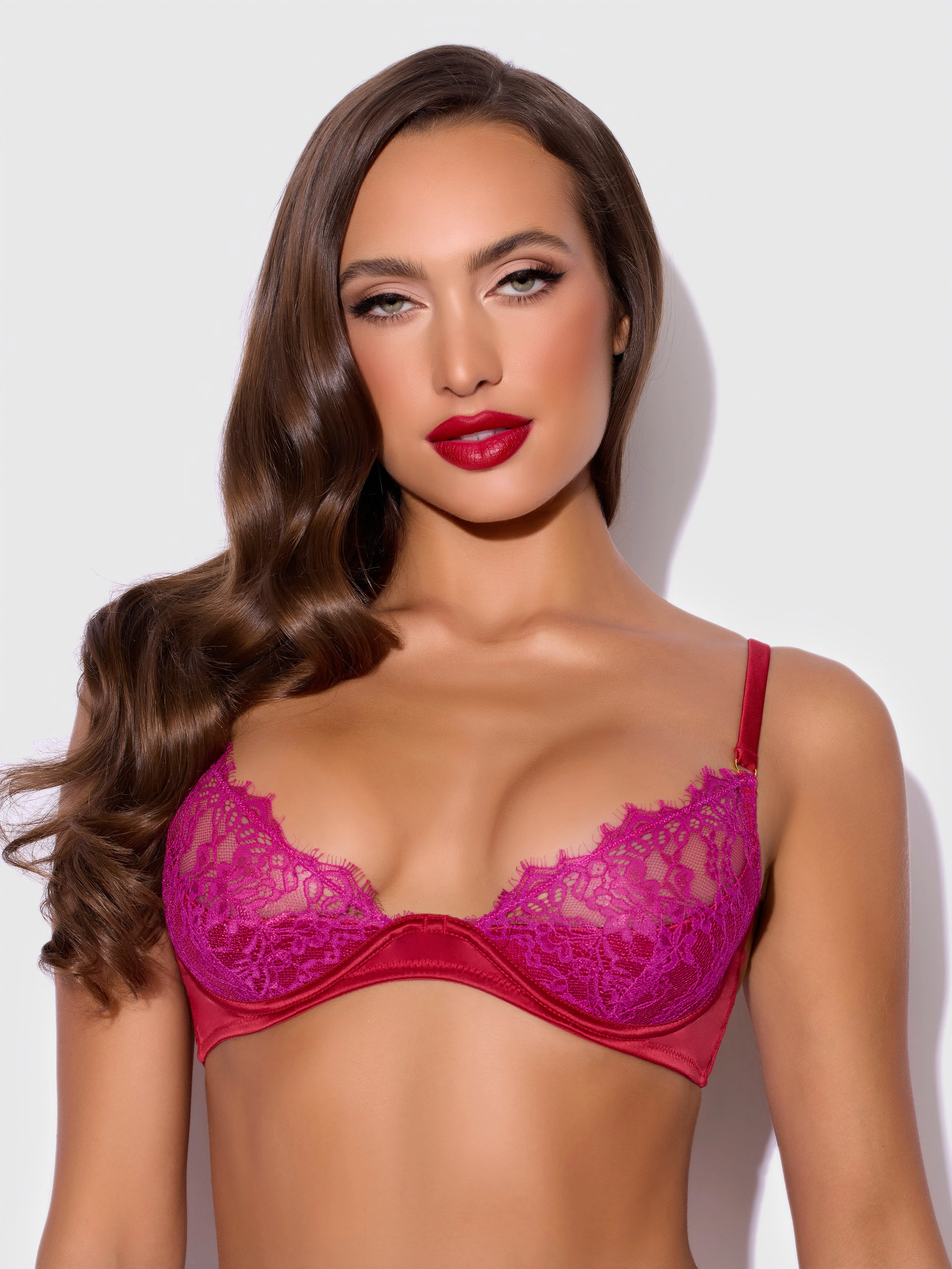 Rosalind Lace Cup Bra With Half Cup sold by Frederick's of Hollywood product image thumbnail 2