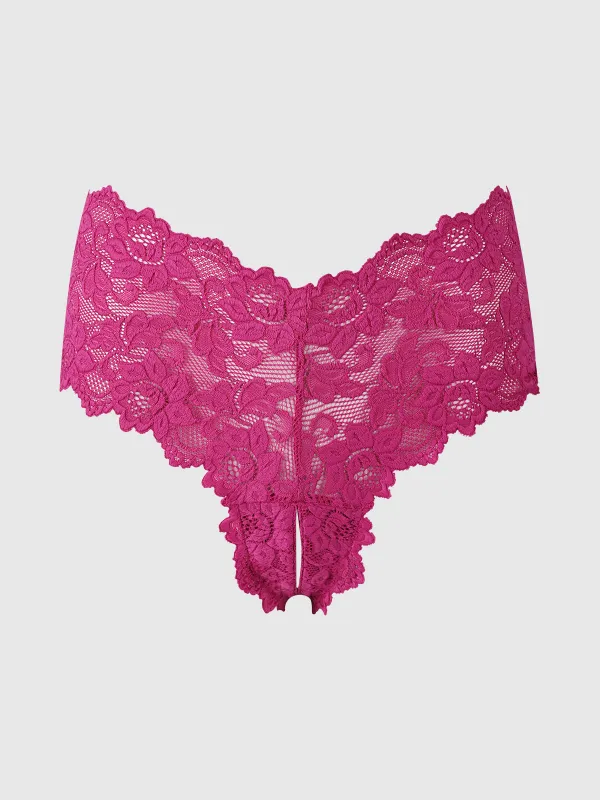 Jessica Lace Crotchless Cheeky made by Frederick's of Hollywood