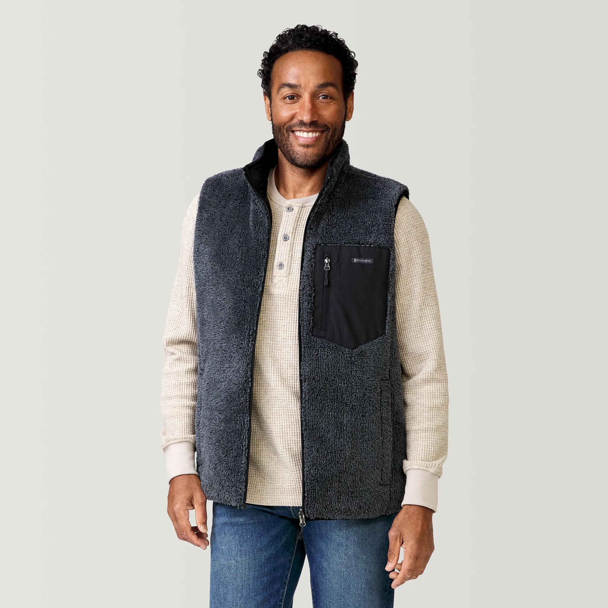 Men's Atlas Quilted Reversible Sherpa Vest sold by Free Country product image thumbnail 2