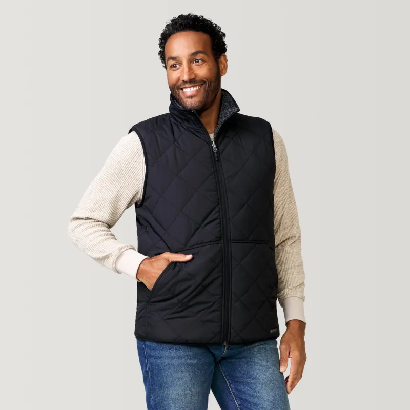 Men's Atlas Quilted Reversible Sherpa Vest sold by Free Country