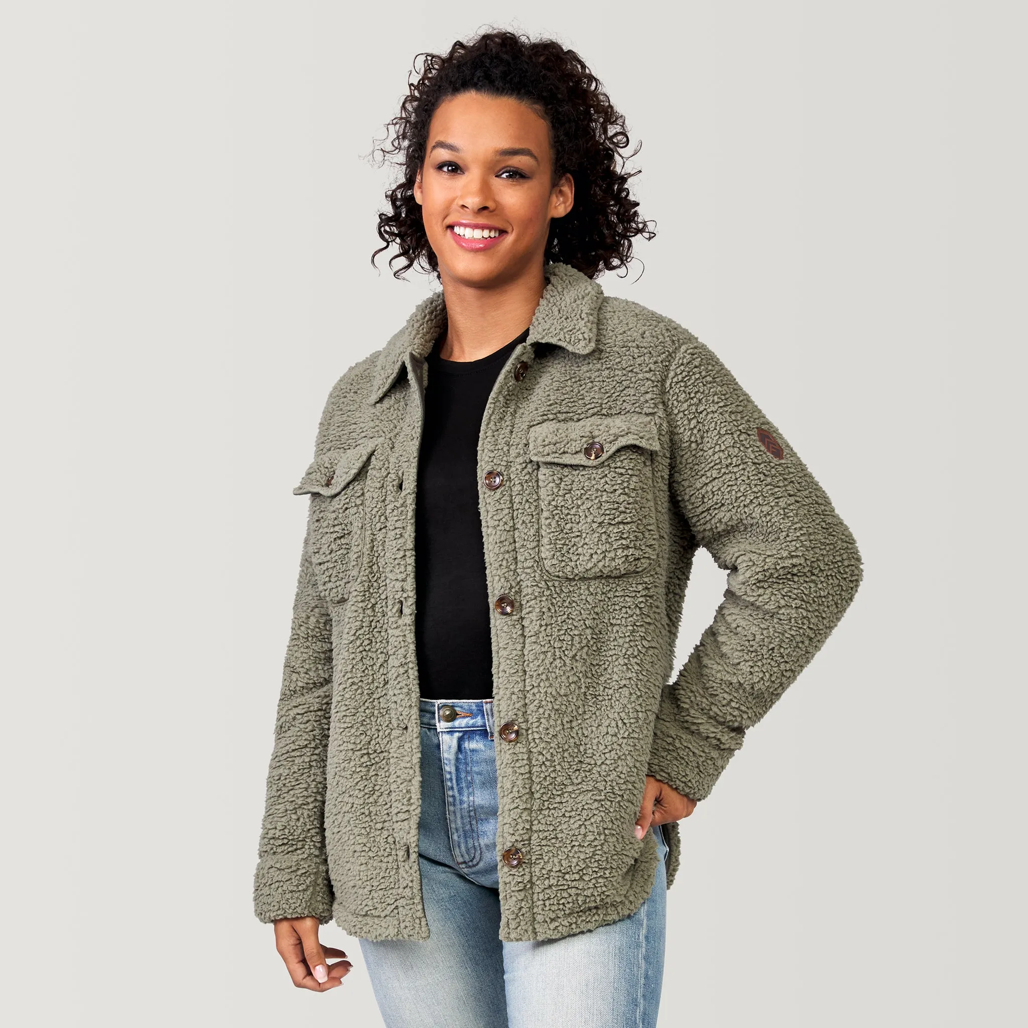 Women's Sherpa Shacket sold by Free Country