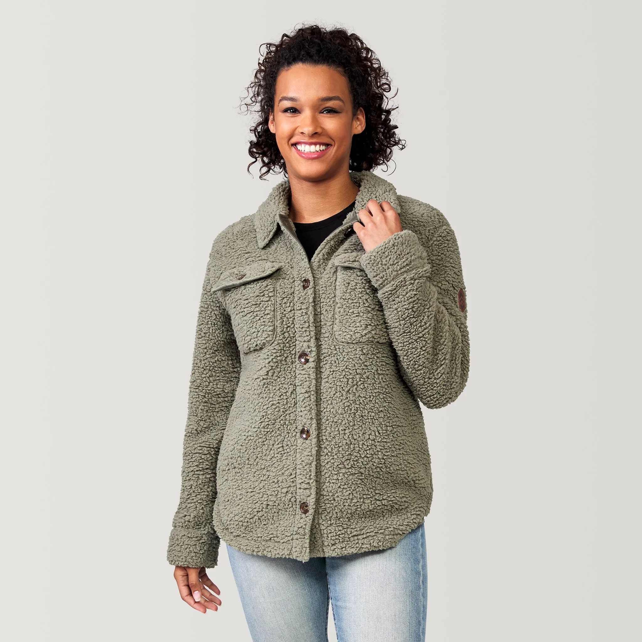 Women's Sherpa Shacket sold by Free Country product image thumbnail 2