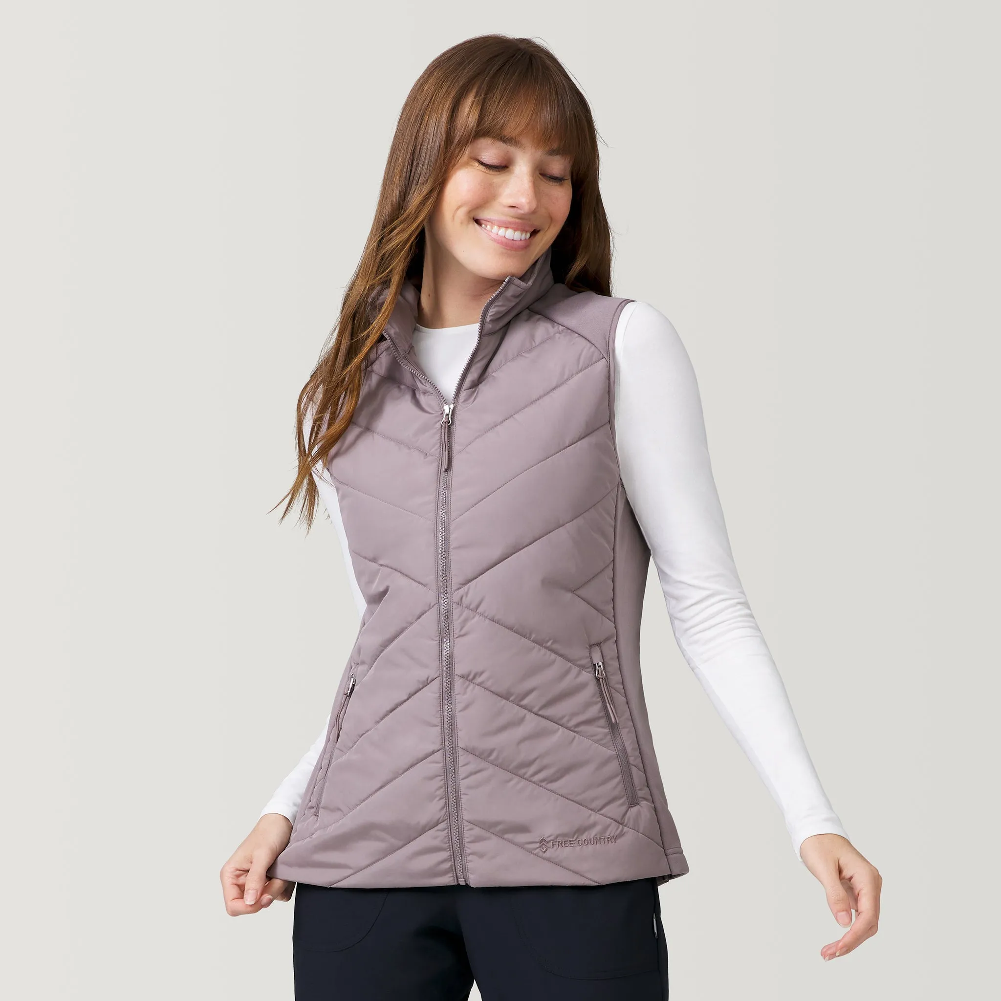 Women's Quilted Hybrid Vest sold by Free Country product image thumbnail 3
