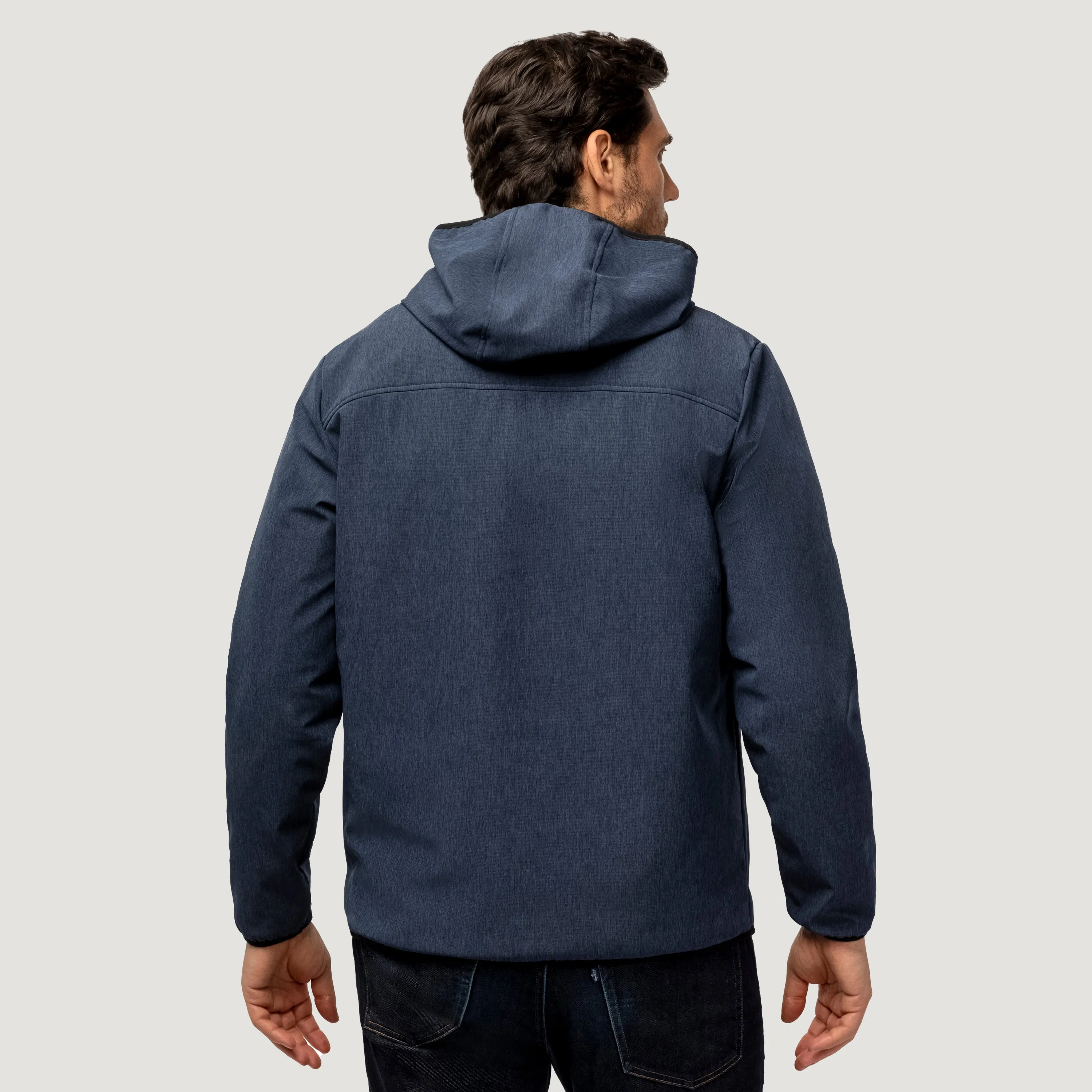 Men's Melange Stretch Full Zip Hoodie sold by Free Country product image thumbnail 4