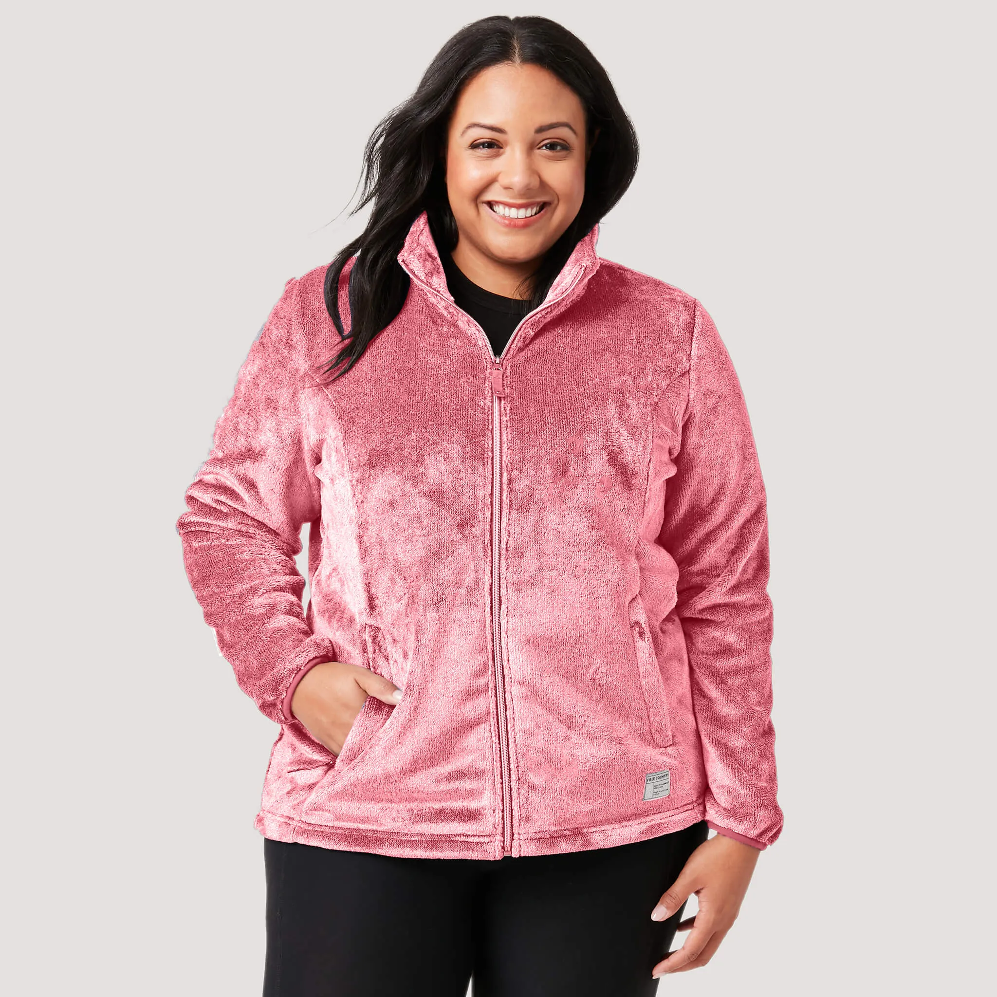 Women's Plus Size Outbound Heather Butter Pile® Fleece Jacket sold by Free Country product image thumbnail 5