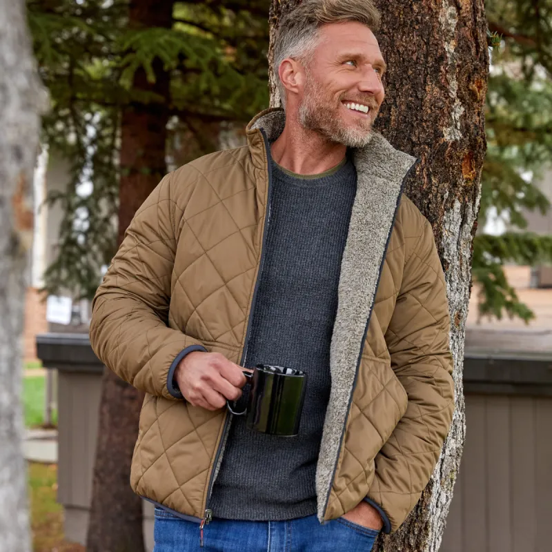 Men's Atlas Quilted Reversible Sherpa Jacket sold by Free Country