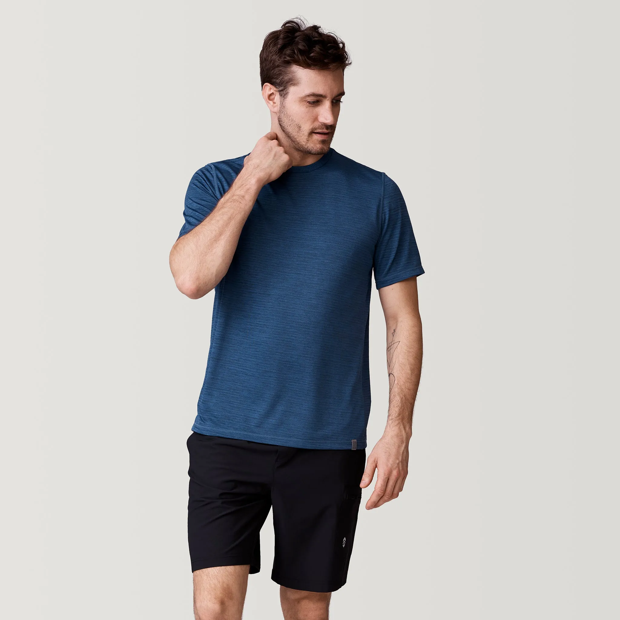 Men's Tech Jacquard Short Sleeve Crew Neck sold by Free Country product image thumbnail 4