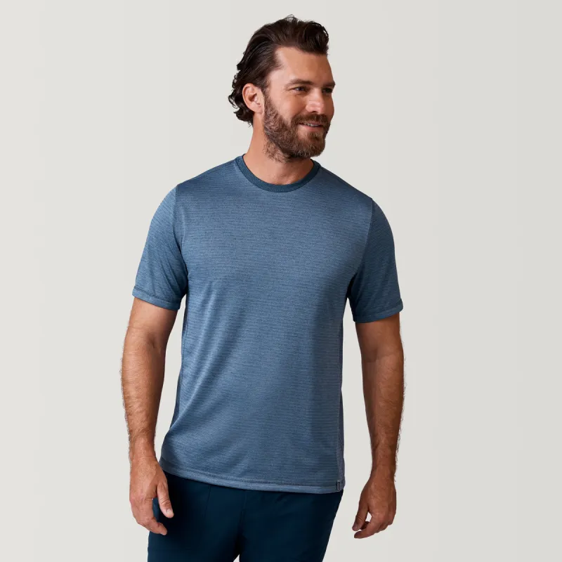 Men's Tech Jacquard Short Sleeve Crew Neck made by Free Country