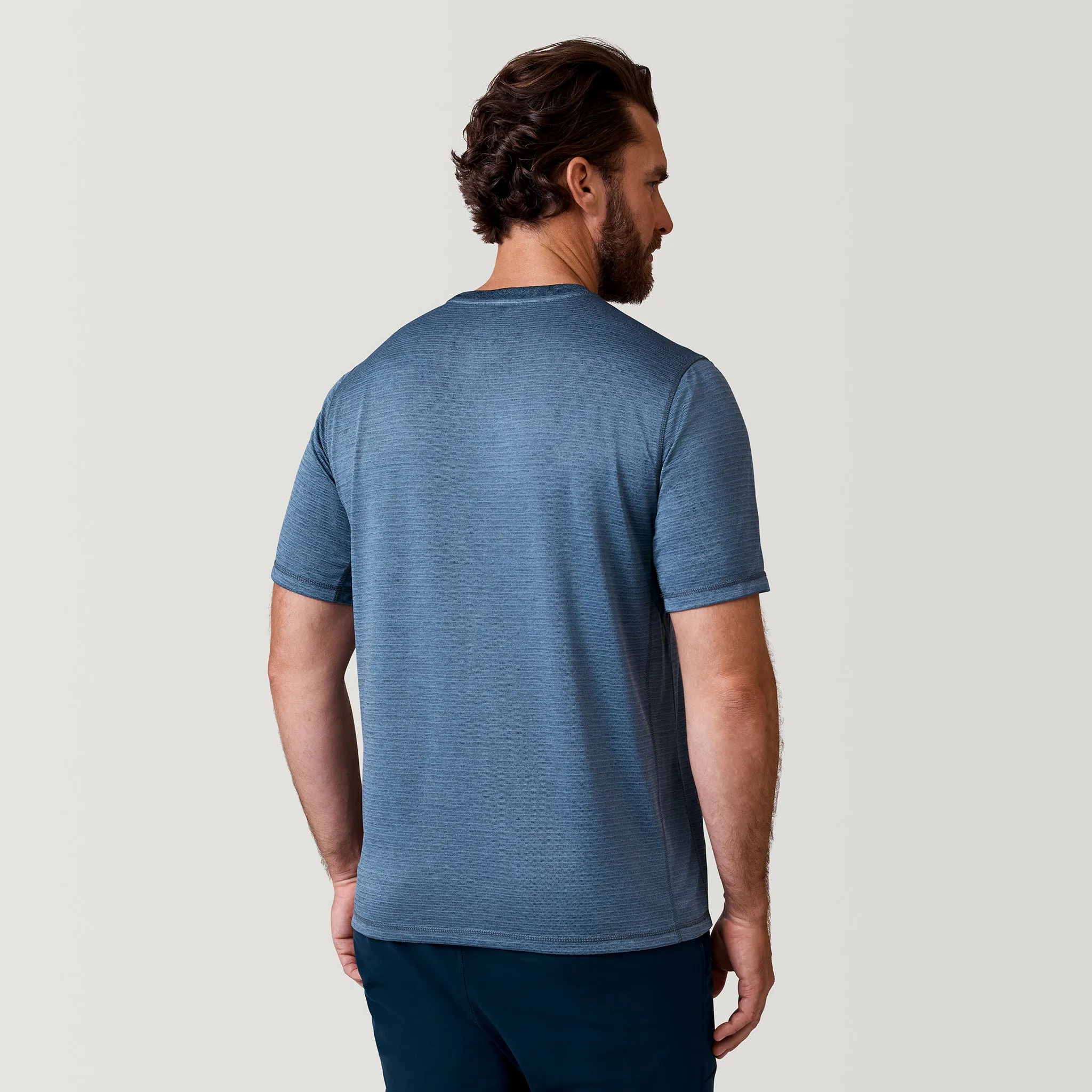 Men's Tech Jacquard Short Sleeve Crew Neck sold by Free Country product image thumbnail 2