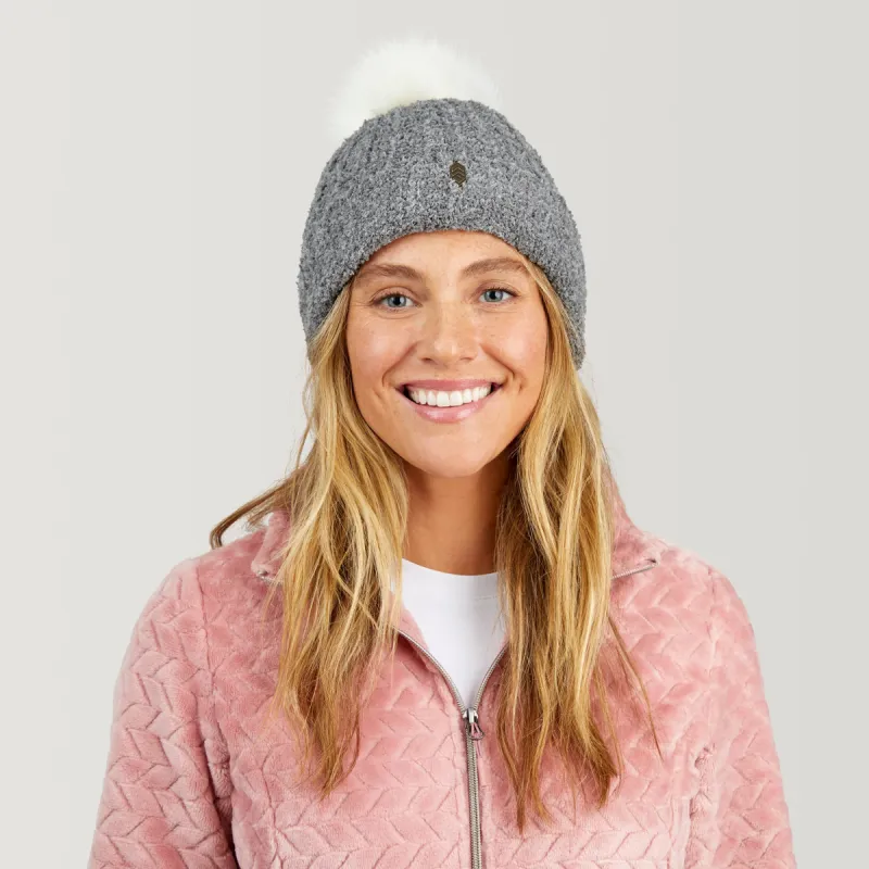 Women's Chenille Knit Cuffed Beanie with Pom sold by Free Country