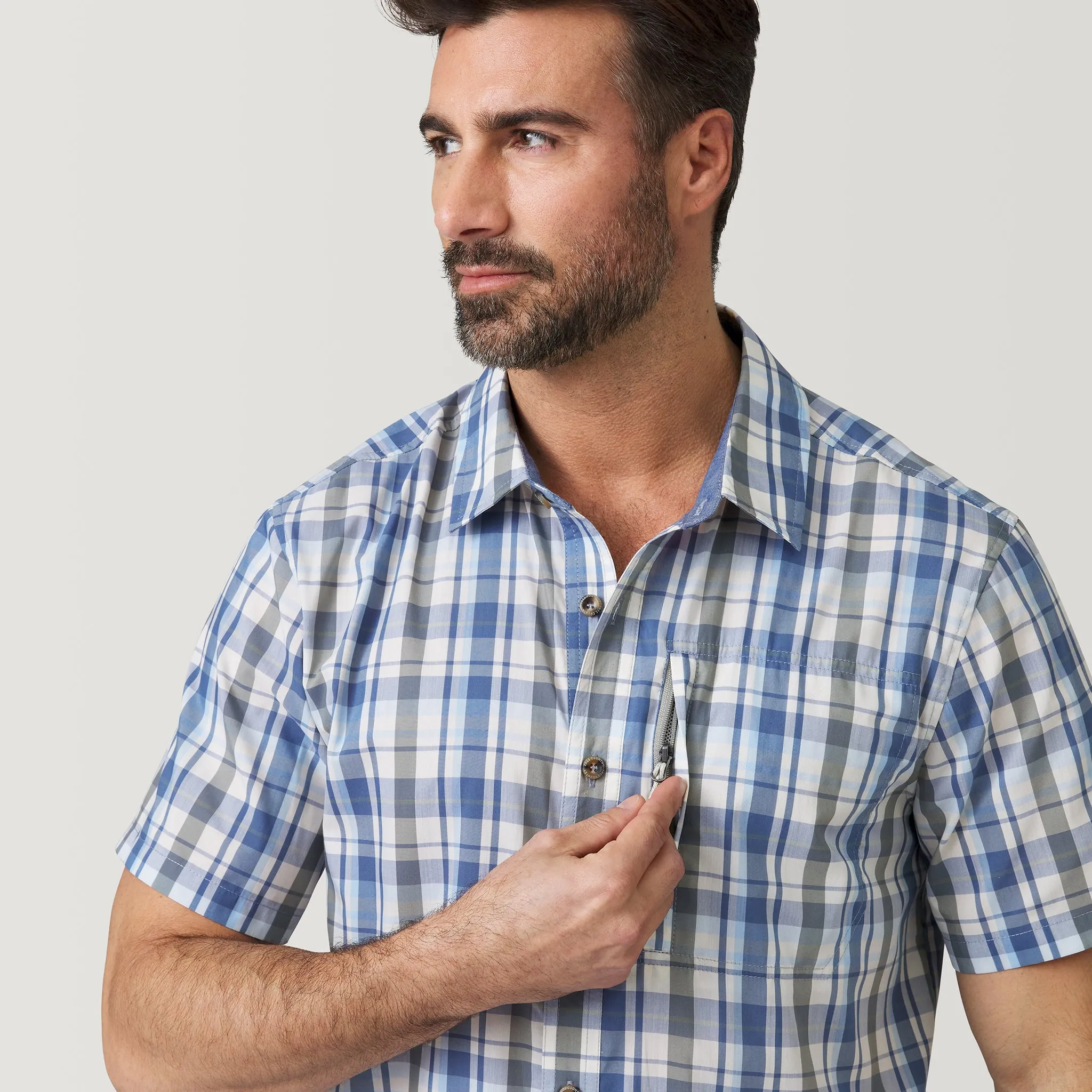 Men's Excursion Short Sleeve Poplin Shirt sold by Free Country product image thumbnail 2