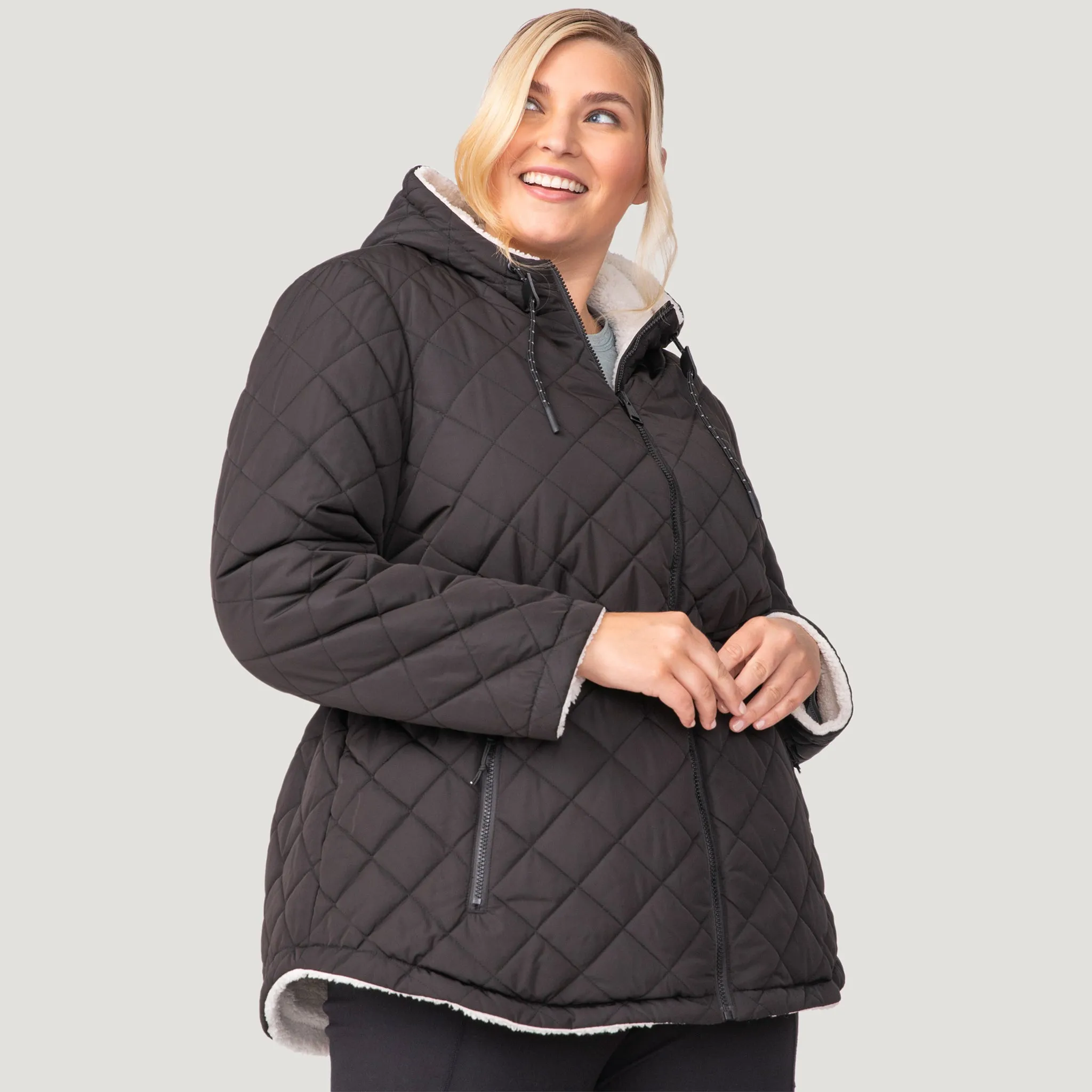 Women's Plus Size Switch It Up Cloud Lite Reversible Jacket sold by Free Country product image thumbnail 4