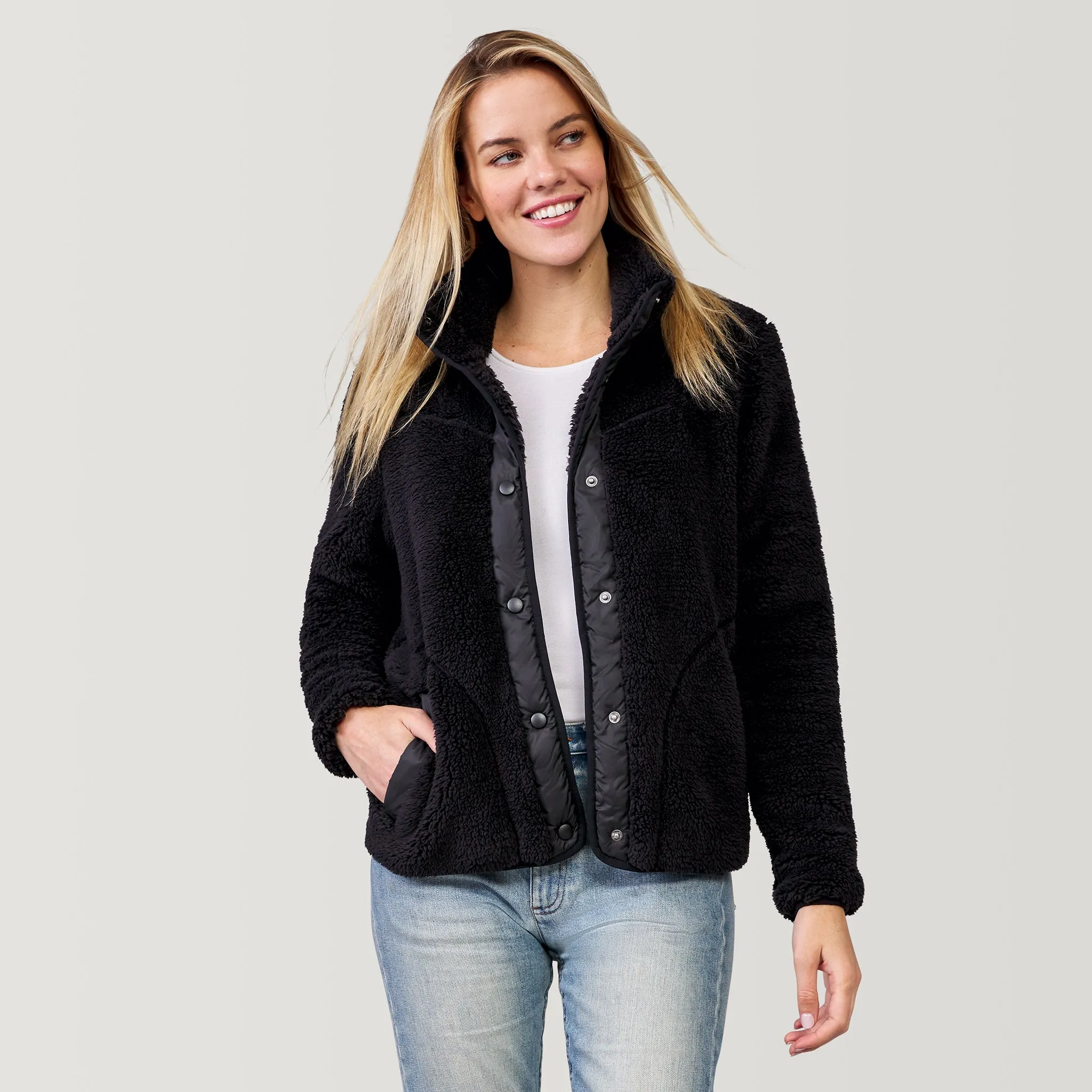 Women's Sierra Butter Pile® Button Front Jacket sold by Free Country product image thumbnail 3