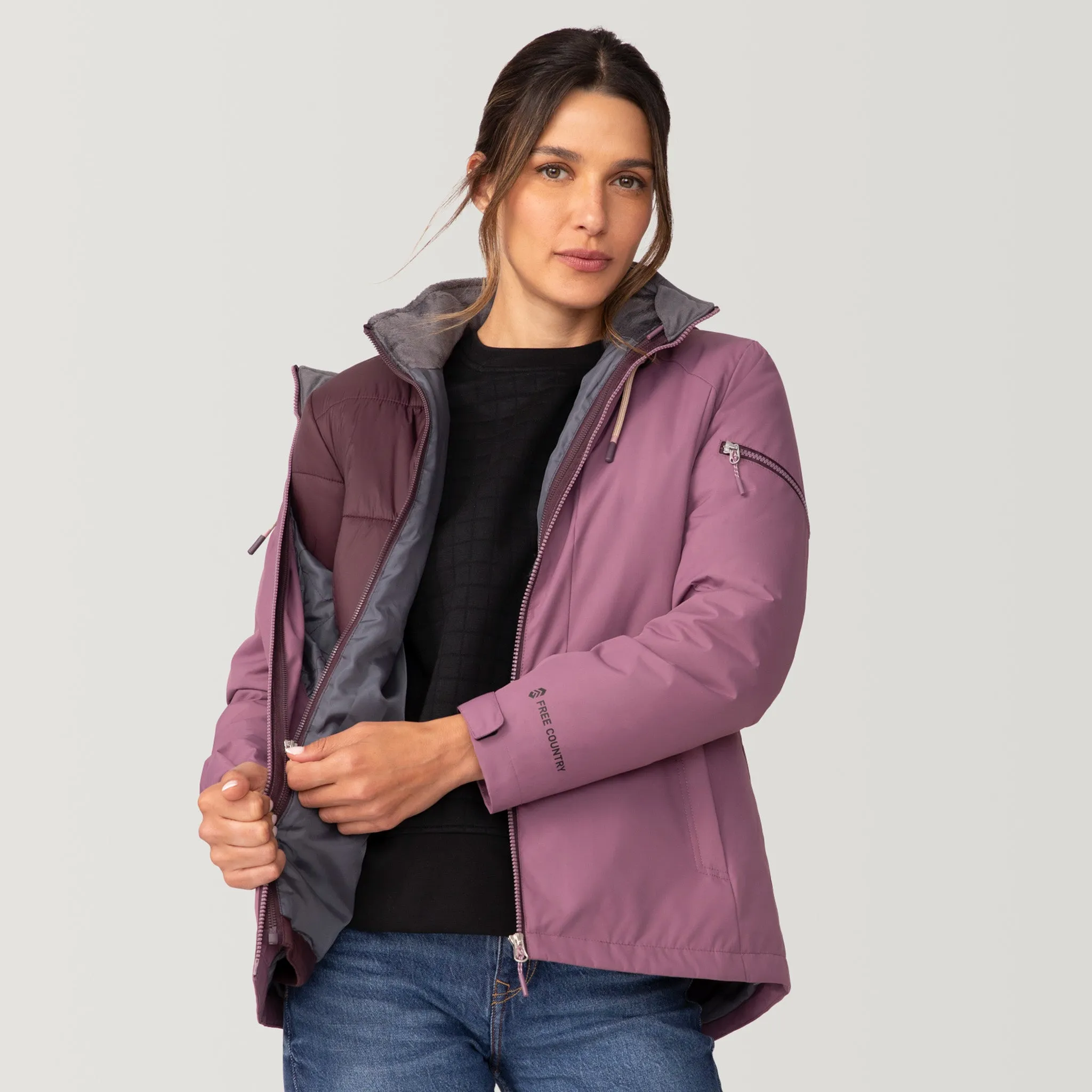Women's Back of Bell 3-in-1 Systems Jacket sold by Free Country product image thumbnail 2