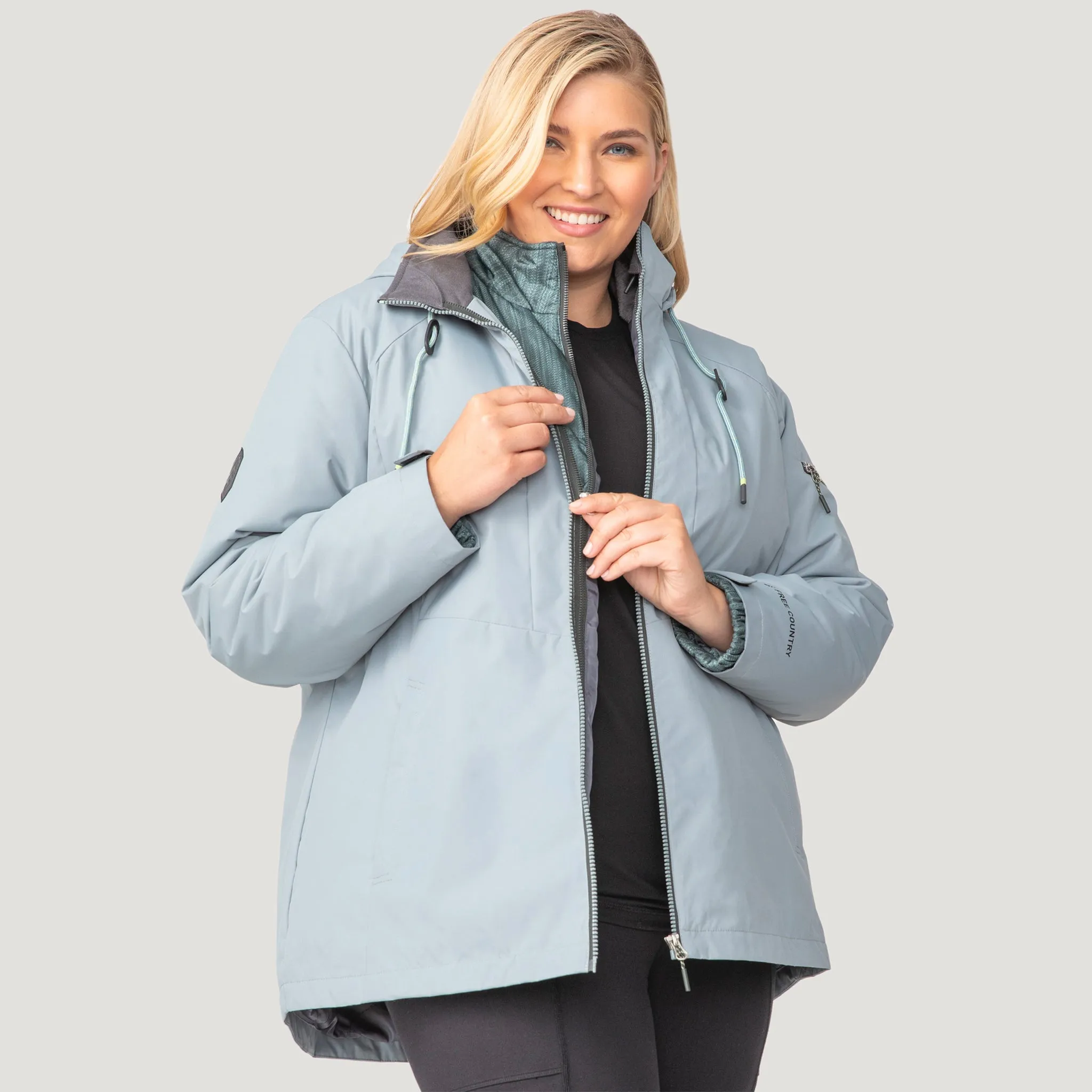 Women's Plus Size Back of Bell 3-in-1 Systems Jacket sold by Free Country product image thumbnail 2