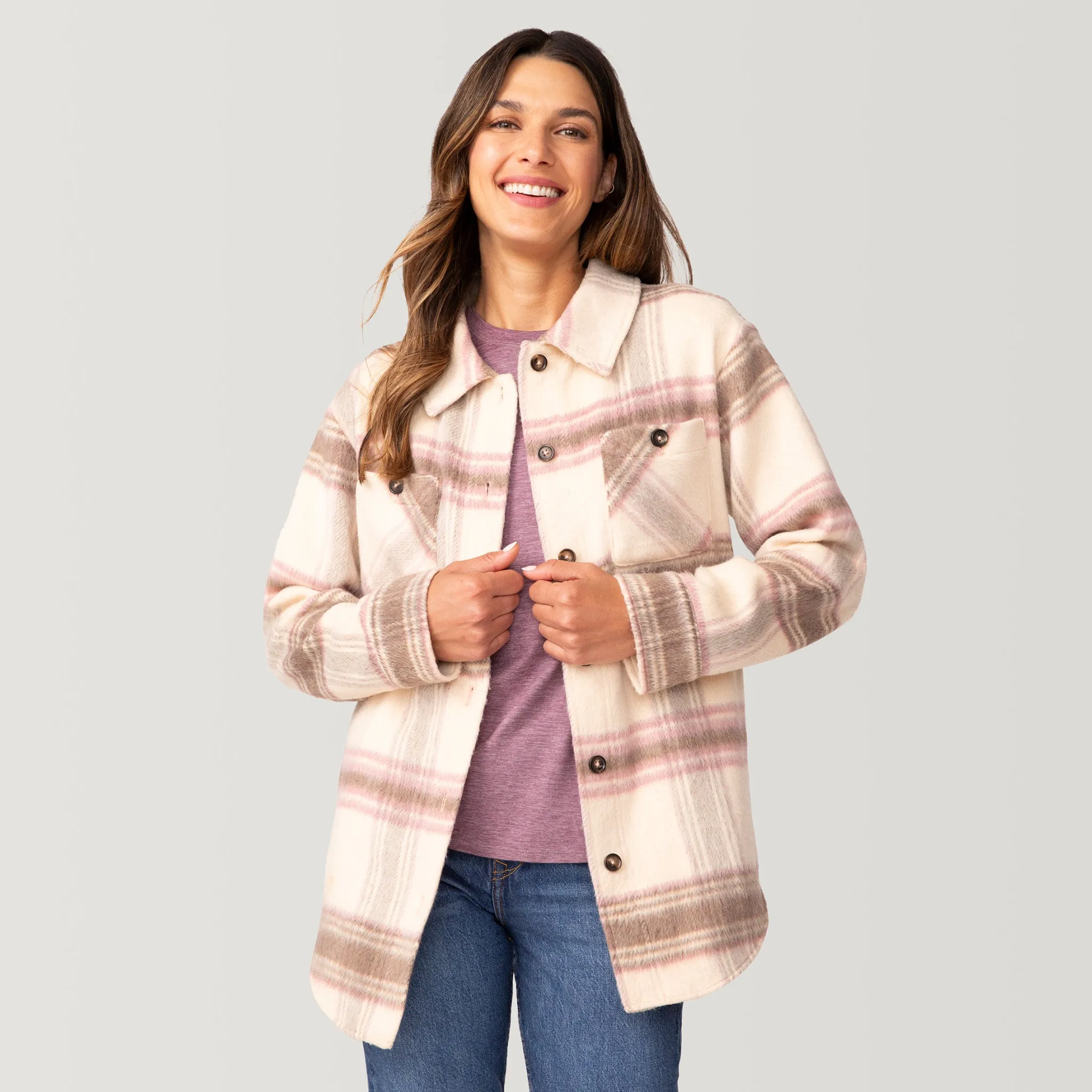 Women's Hayley Plaid Shacket sold by Free Country