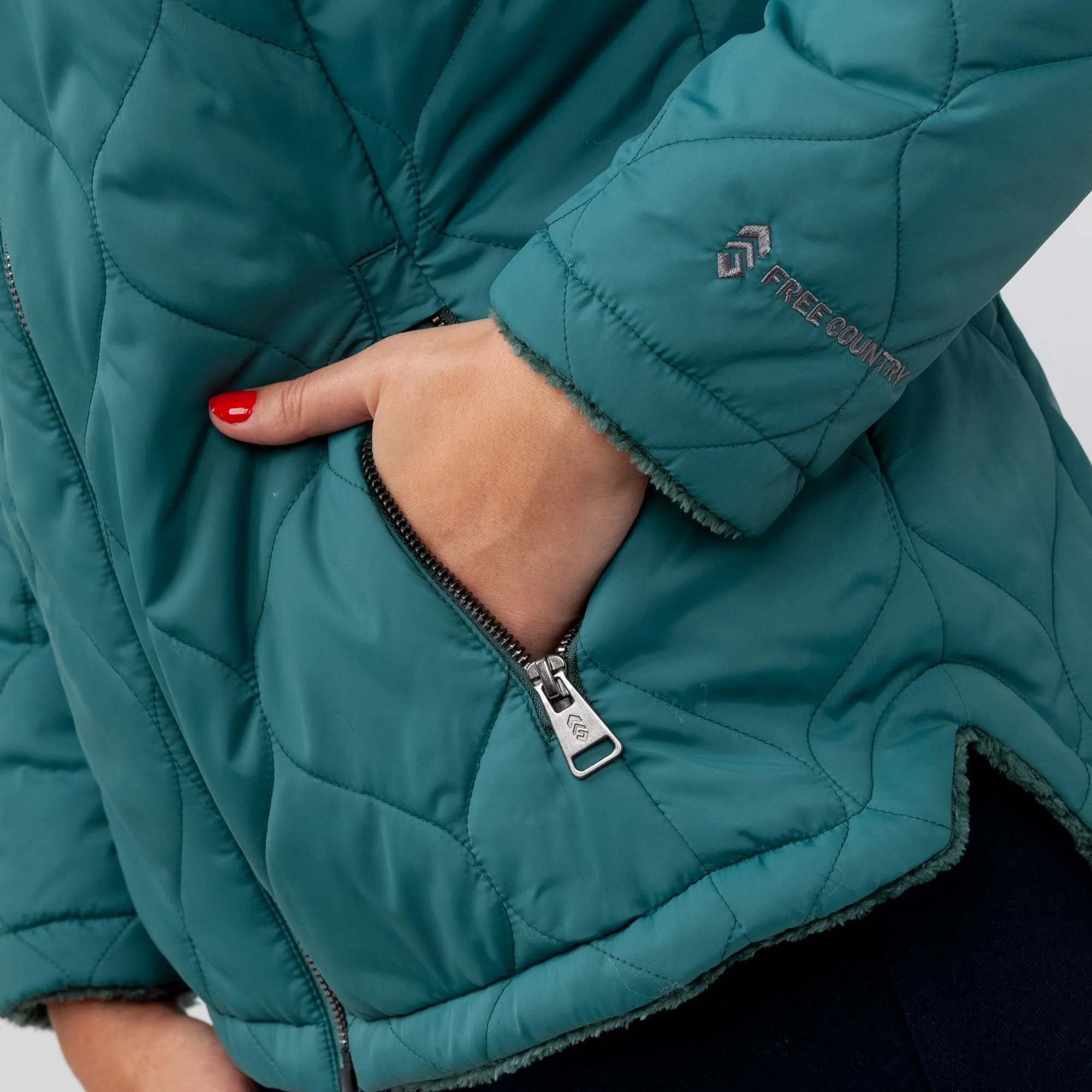 Women's Petite Cloud Lite Reversible Jacket sold by Free Country product image thumbnail 5