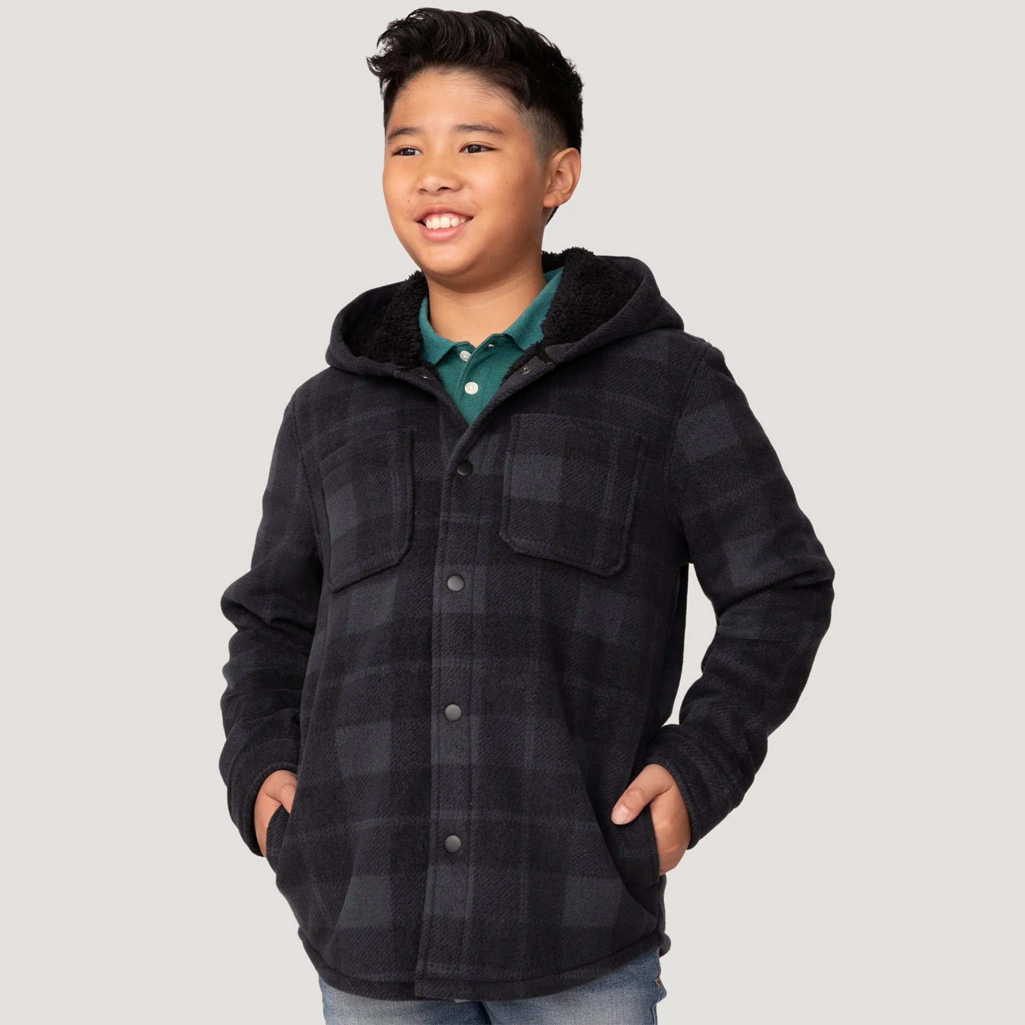 Boys' Chill Out Fleece Shirt Jacket sold by Free Country product image thumbnail 4