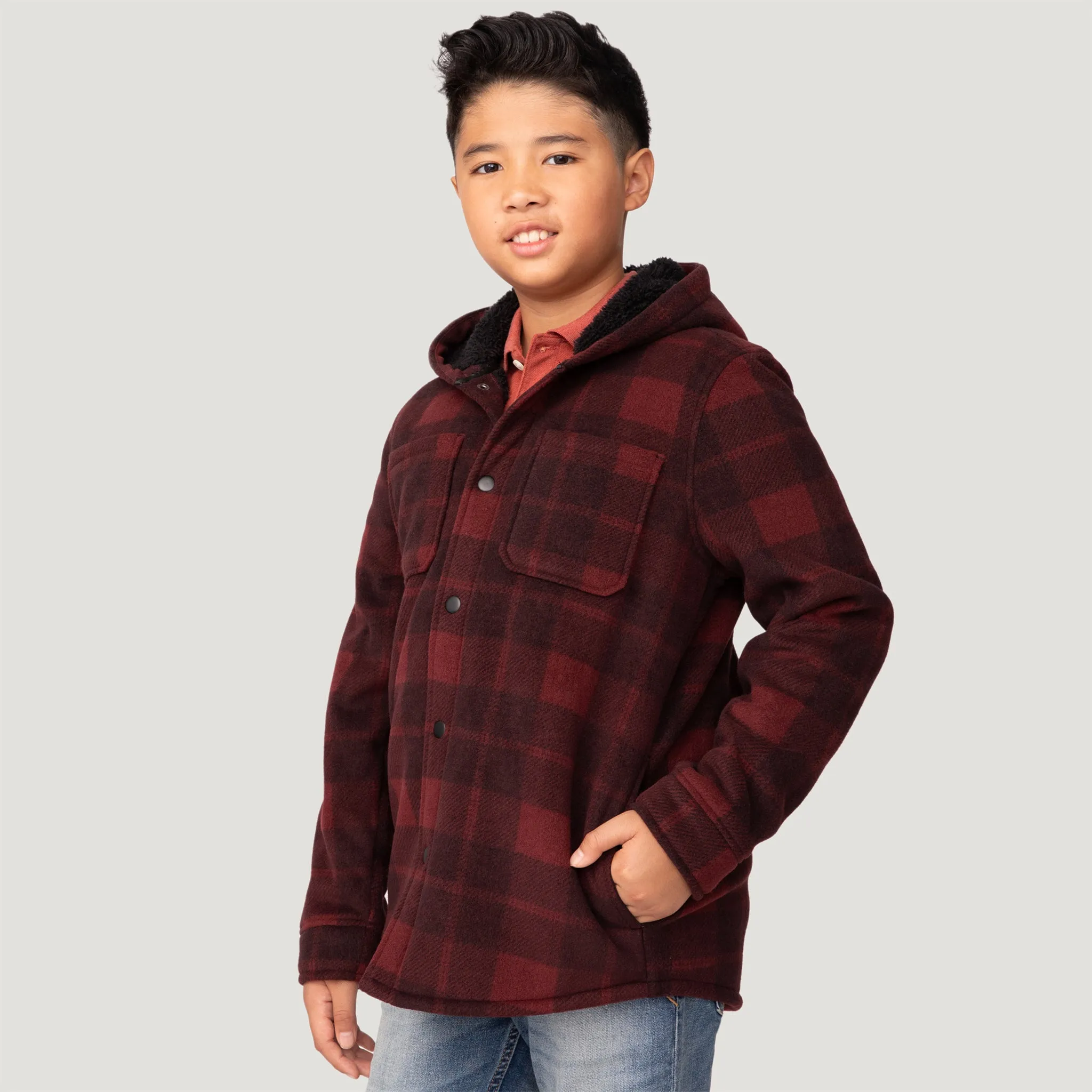 Boys' Chill Out Fleece Shirt Jacket sold by Free Country product image thumbnail 2