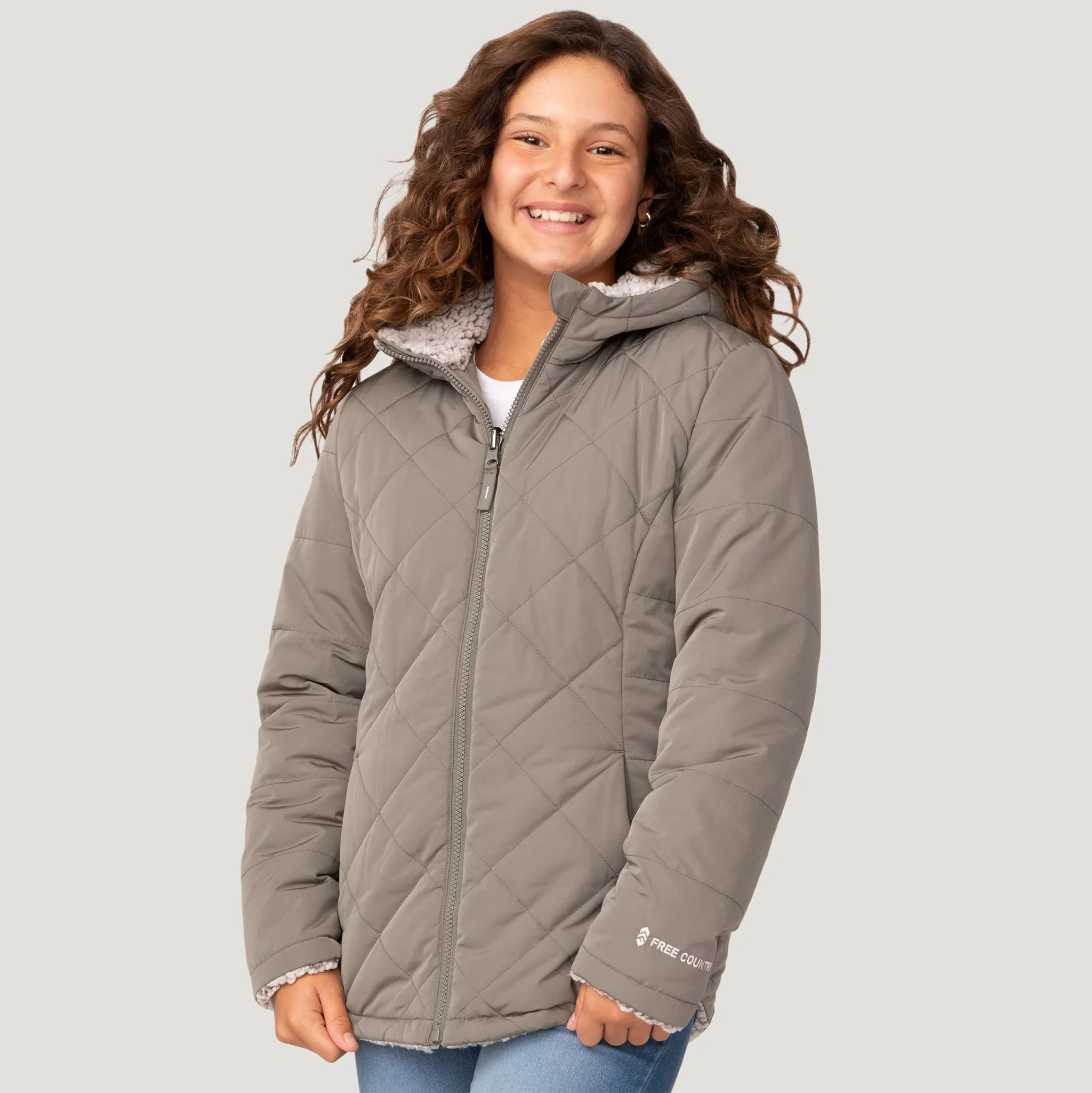 Girls' Stratus Lite Reversible Jacket sold by Free Country