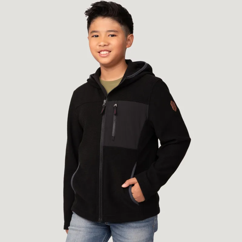 Boys' Brick Fleece Hoodie Jacket sold by Free Country