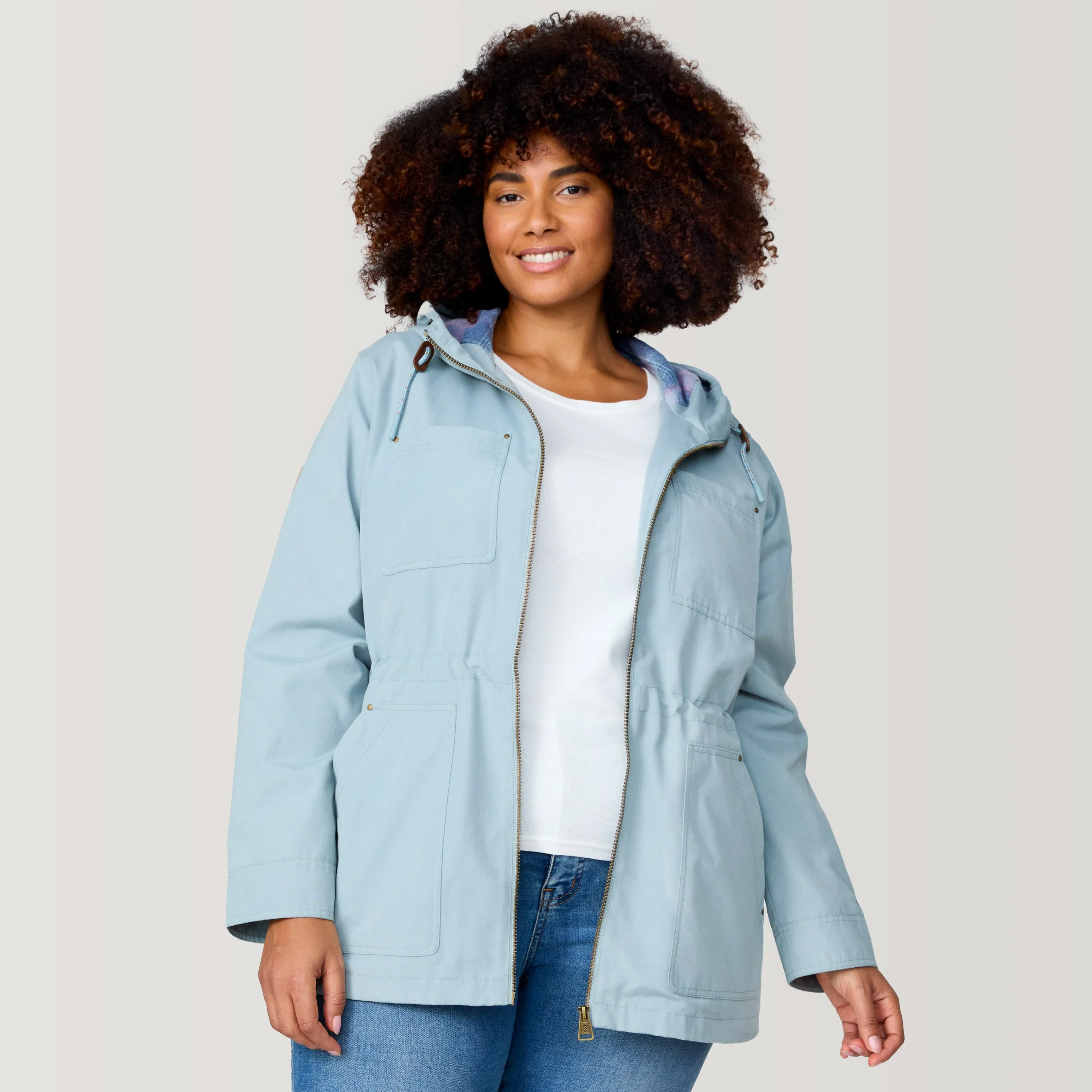 Women's Plus Size Lightweight Cascade Canvas Jacket sold by Free Country product image thumbnail 3
